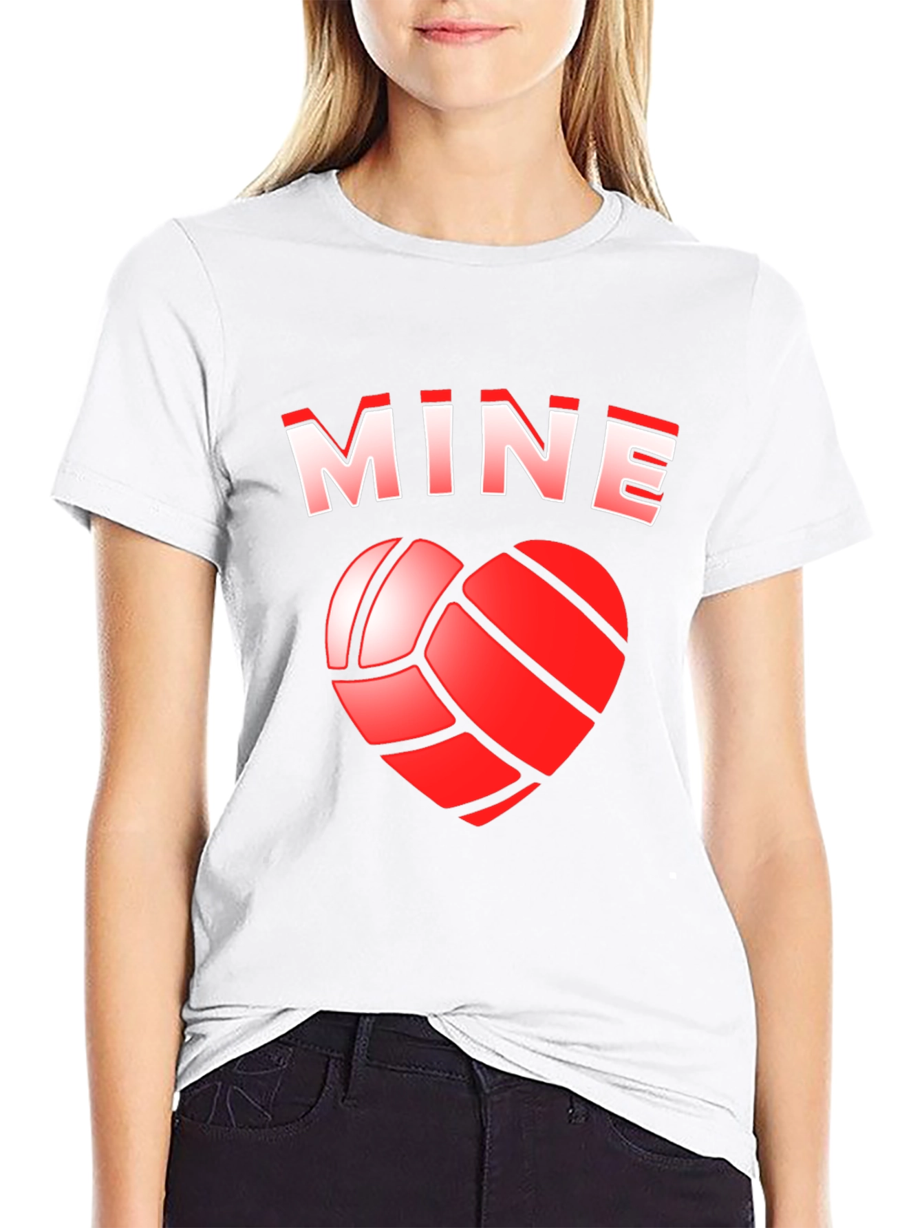Volleyball Heart Valentines Day T-Shirt