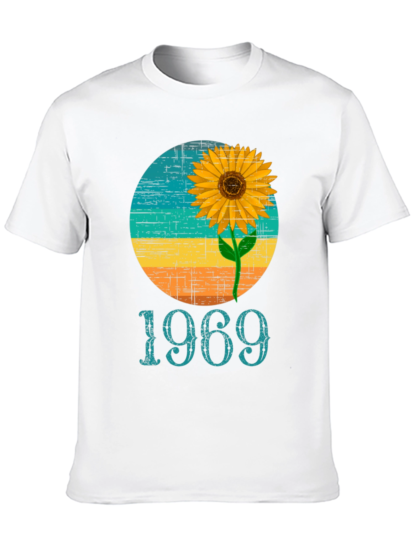 Retro 1969 Sunflower Graphic T-Shirt