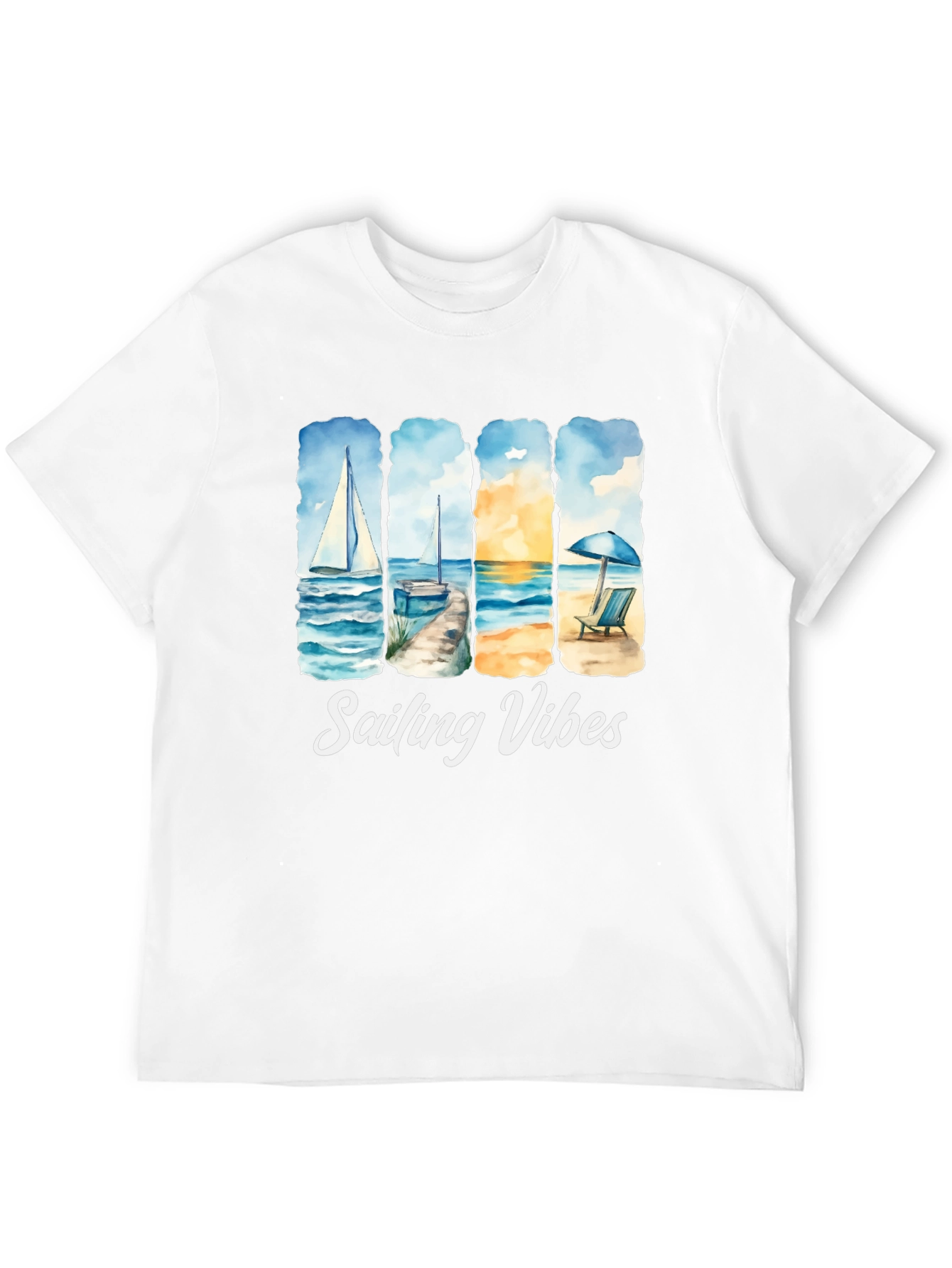 Sailing Vibes T-Shirt - Beach & Ocean Design