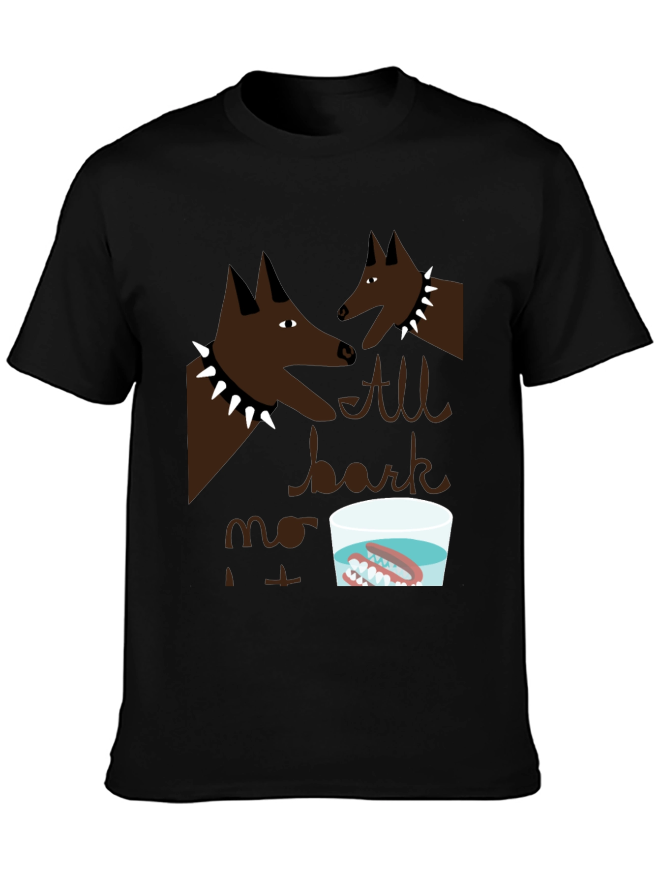 All Bark No Bite T-Shirt Novelty Graphic Tee