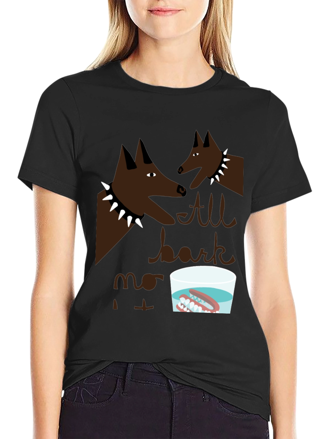 All Bark No Bite T-Shirt Novelty Graphic Tee