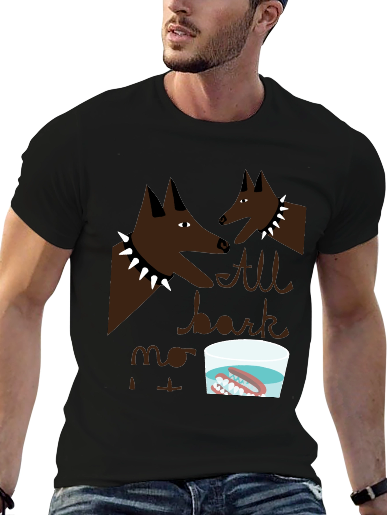 All Bark No Bite T-Shirt Novelty Graphic Tee