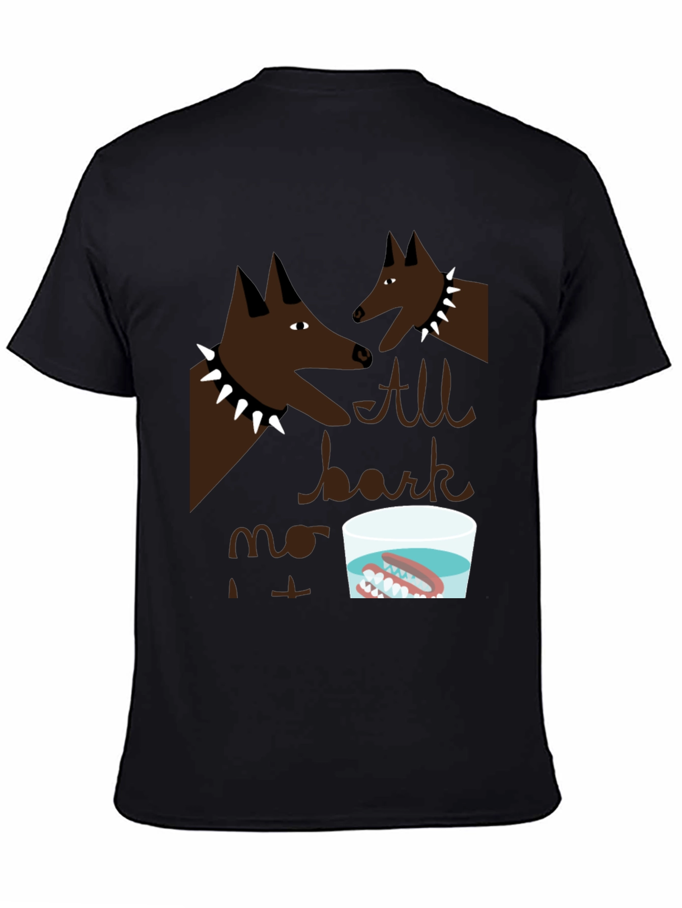 All Bark No Bite T-Shirt Novelty Graphic Tee