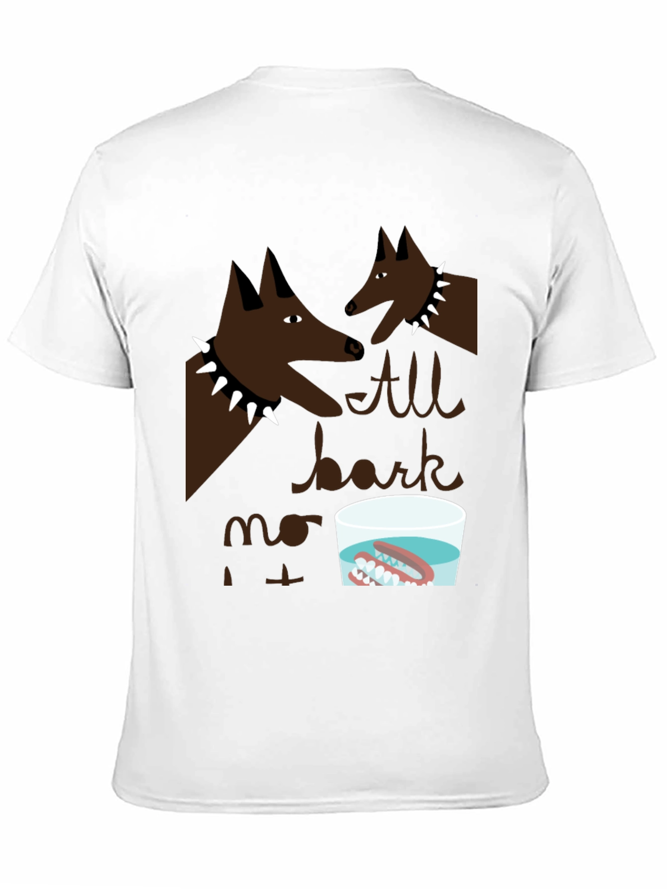 All Bark No Bite T-Shirt Novelty Graphic Tee
