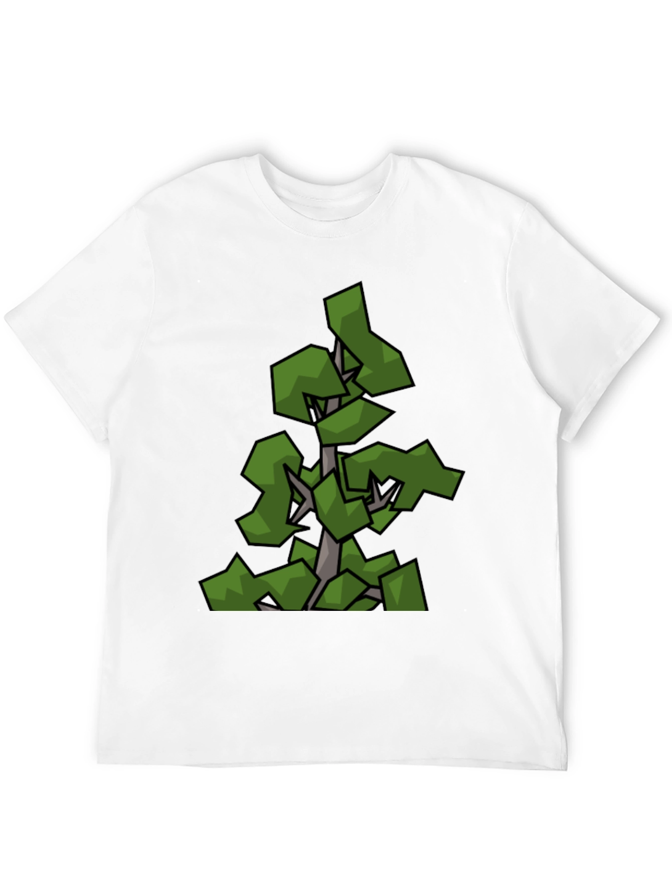 Geometric Tree Graphic Black T-Shirt