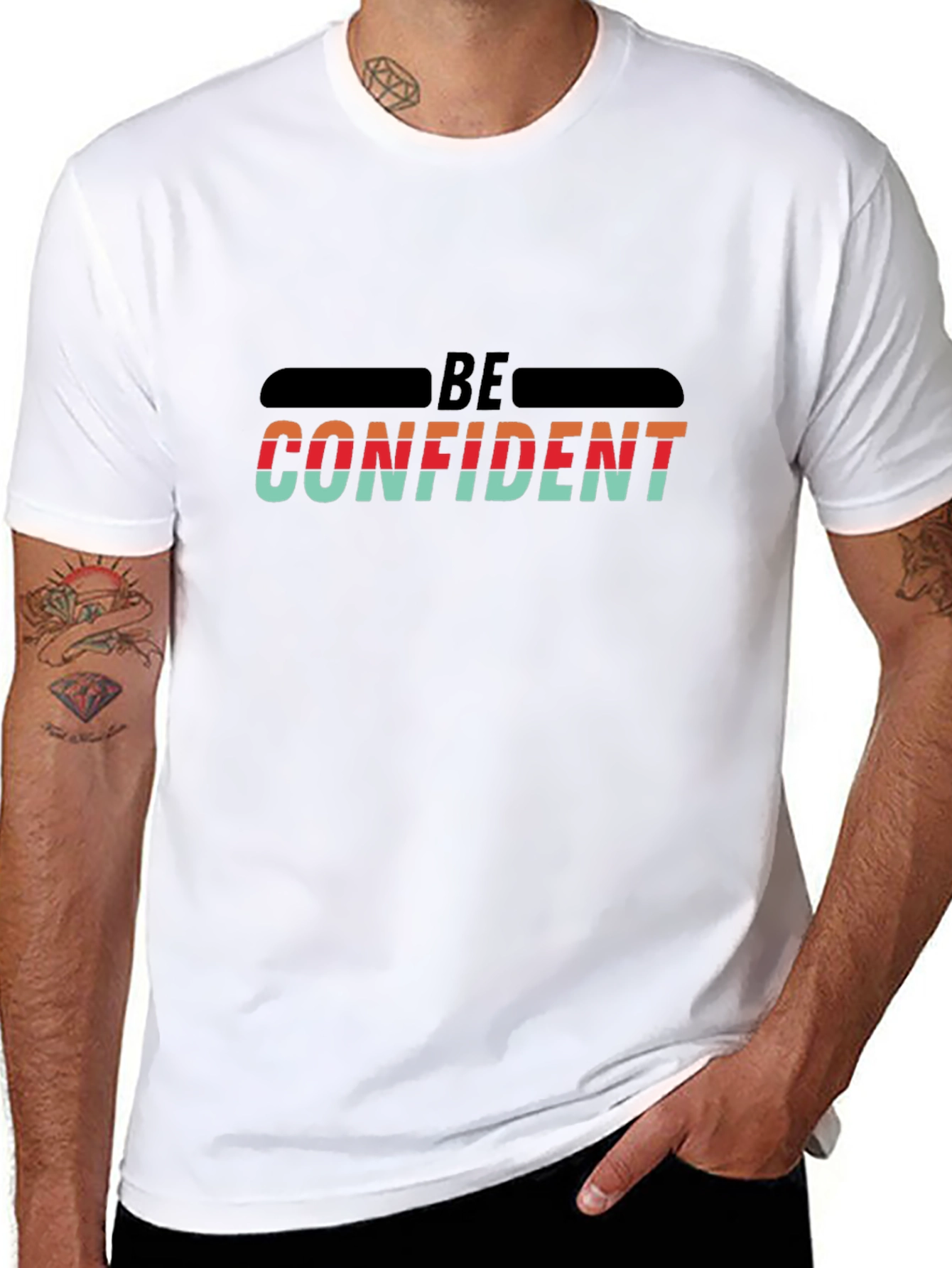 Be Confident Graphic Tee - Bold Retro Design