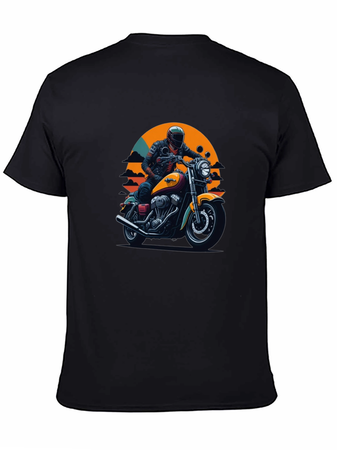 Retro Motorcycle Graphic T-Shirt
