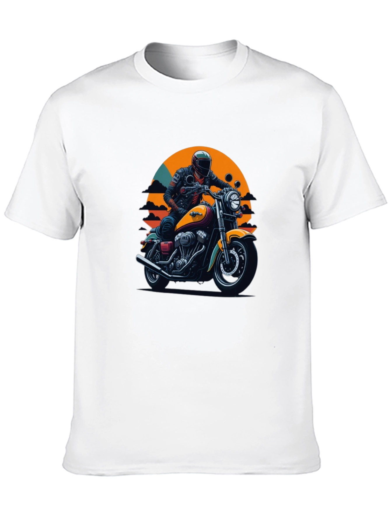 Retro Motorcycle Graphic T-Shirt