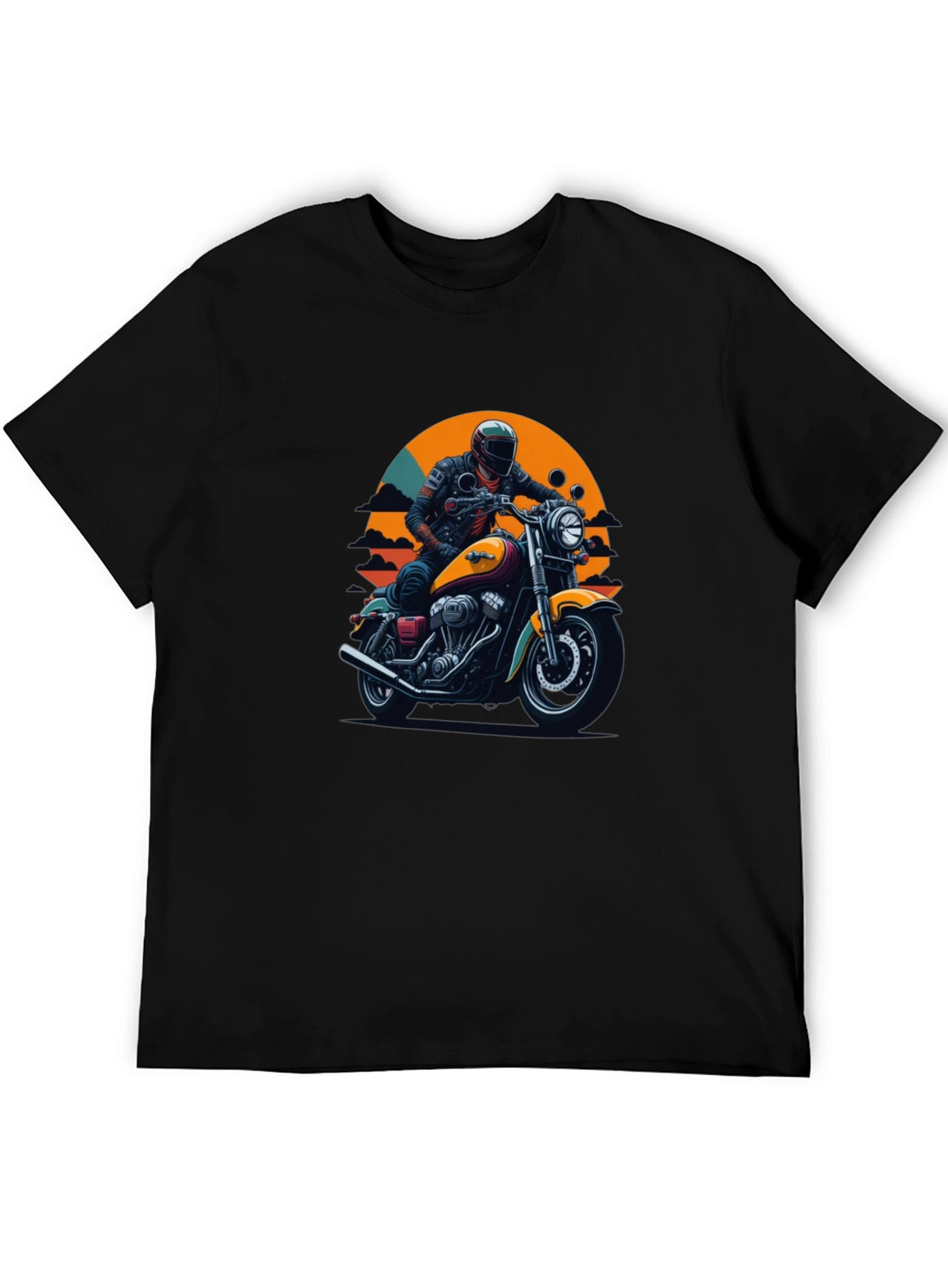 Retro Motorcycle Graphic T-Shirt