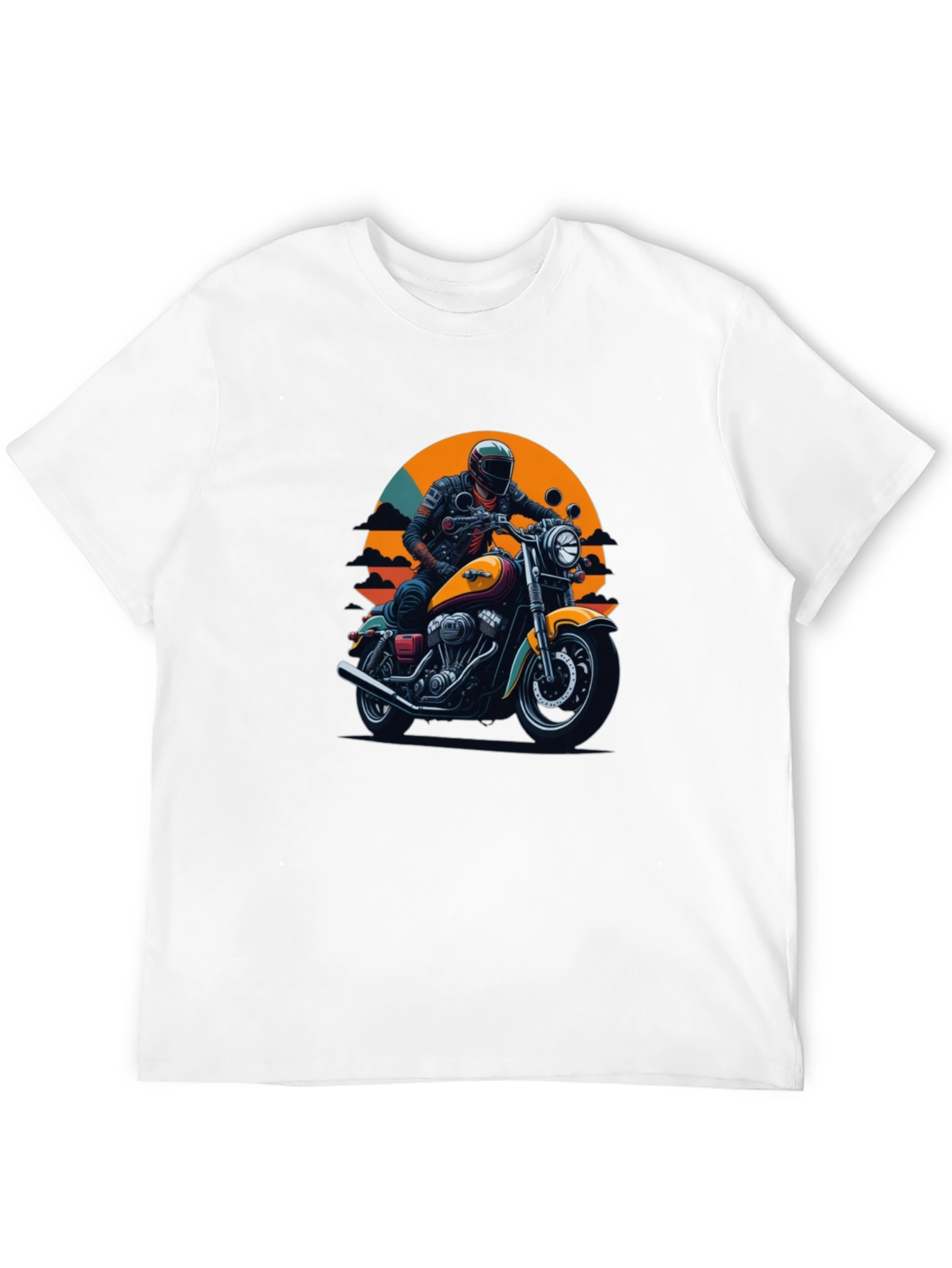 Retro Motorcycle Graphic T-Shirt