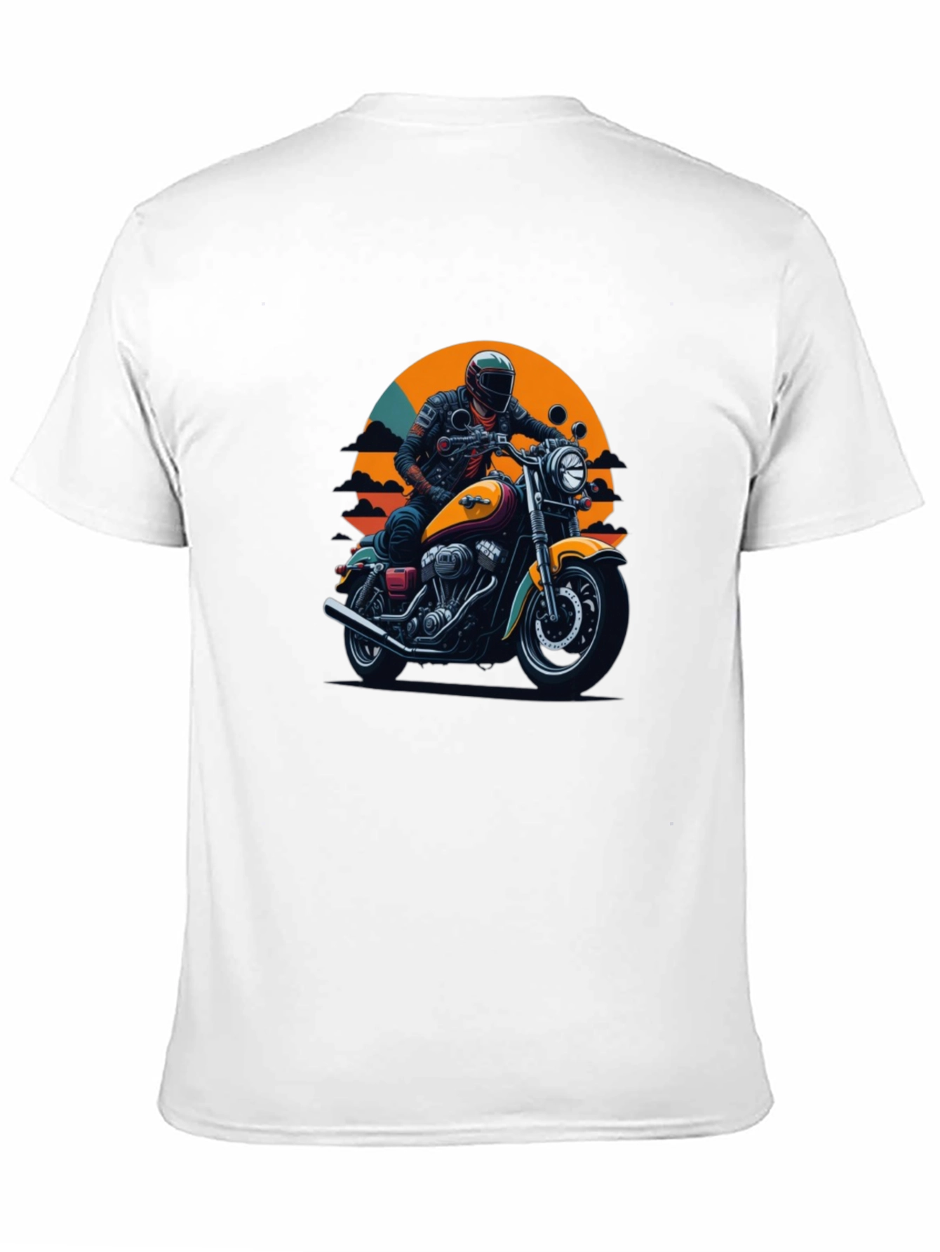 Retro Motorcycle Graphic T-Shirt