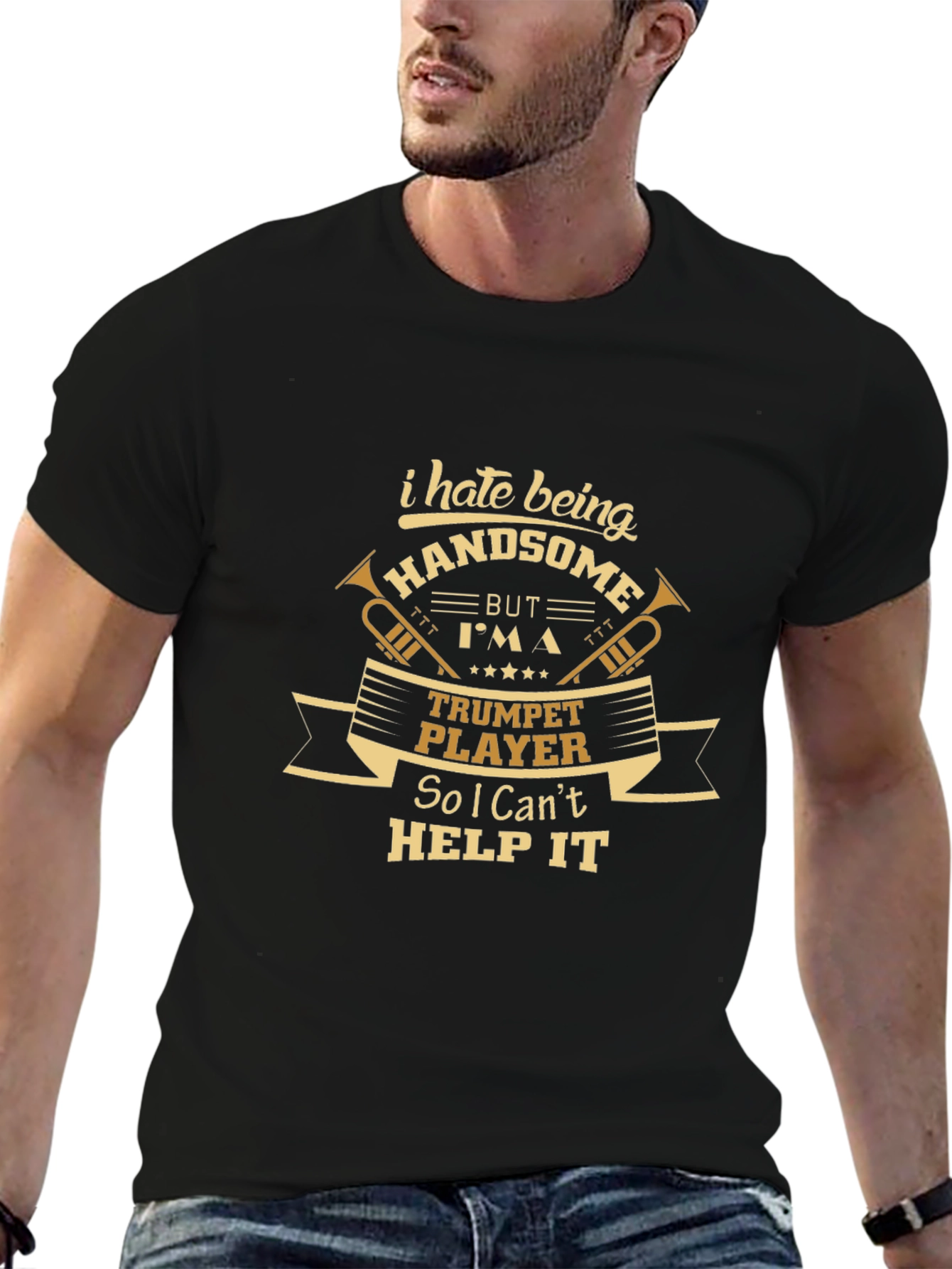 Funny Trumpet Player T-Shirt - Handsome