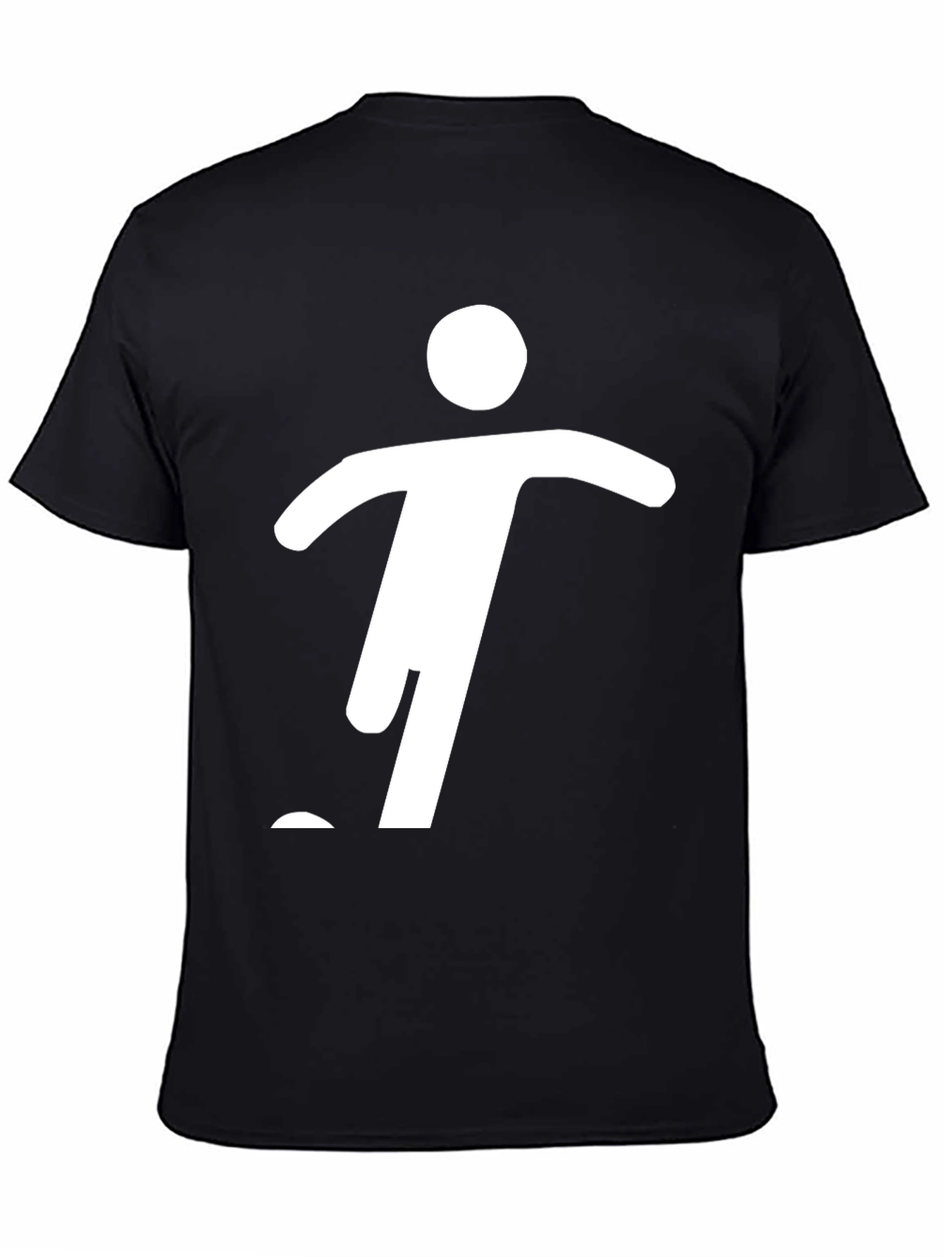 Mens Black Graphic Tee - Stick Figure Design