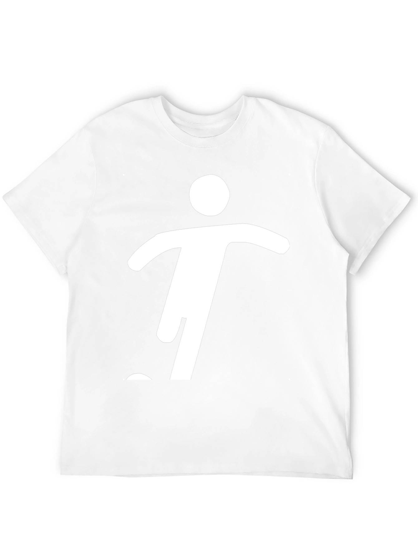 Mens Black Graphic Tee - Stick Figure Design