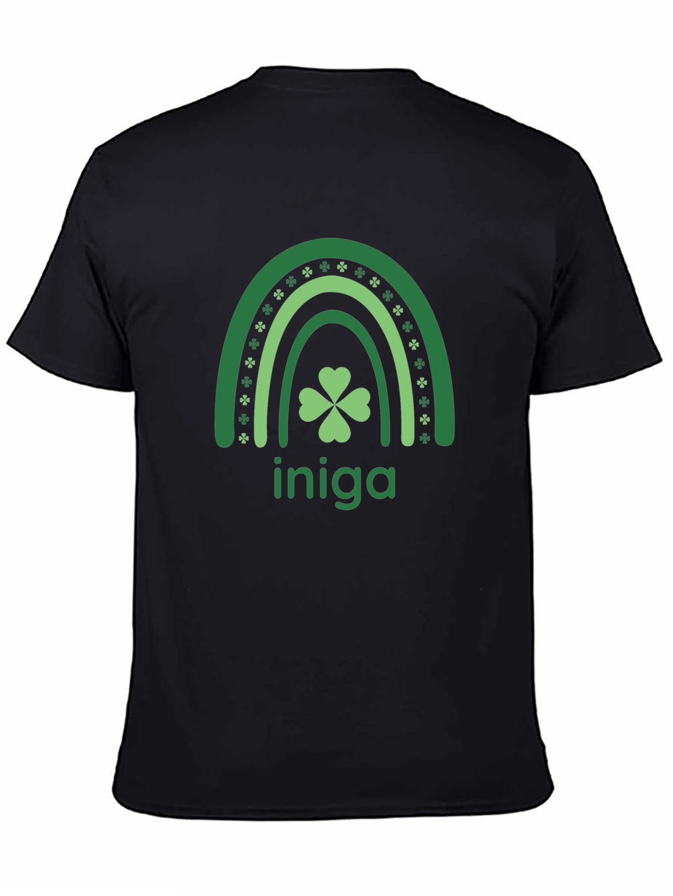 St. Patricks Day Iniga Rainbow Shamrock T-Shirt
