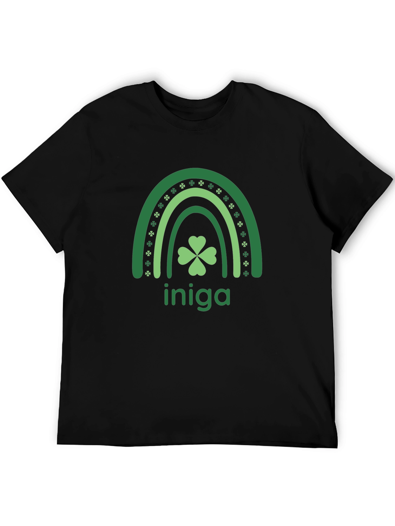 St. Patricks Day Iniga Rainbow Shamrock T-Shirt