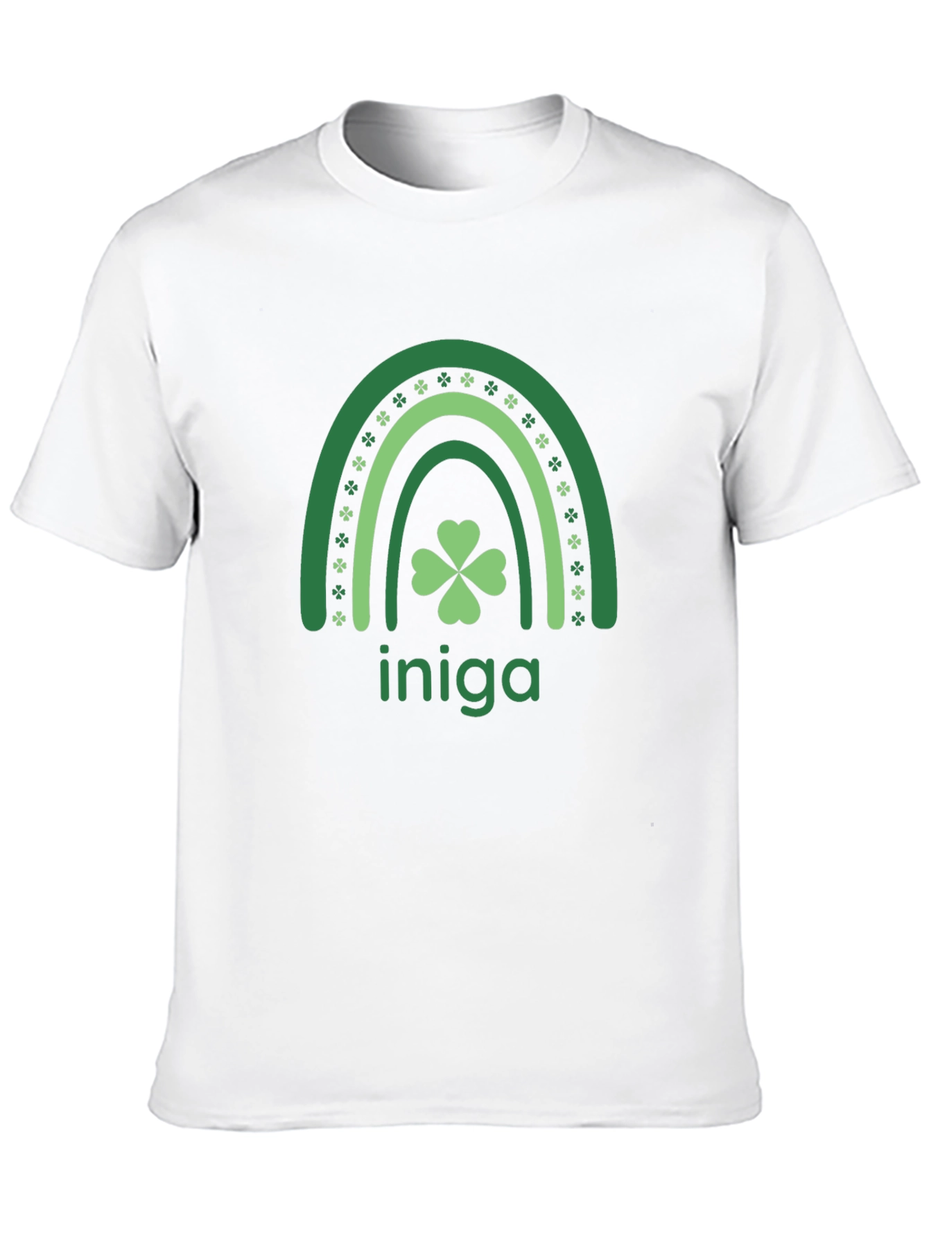 St. Patricks Day Iniga Rainbow Shamrock T-Shirt