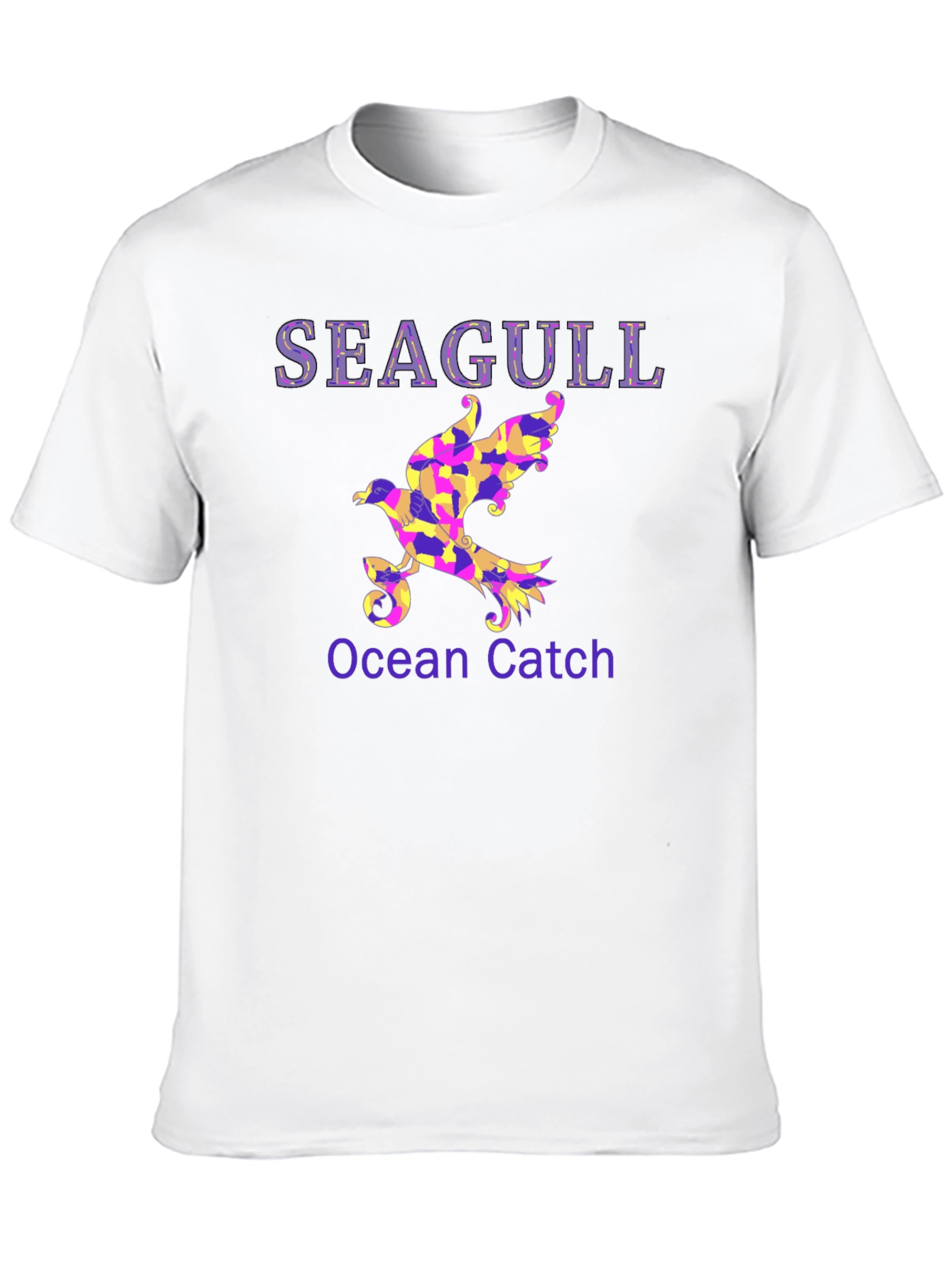 Seagull Ocean Catch Graphic T-Shirt