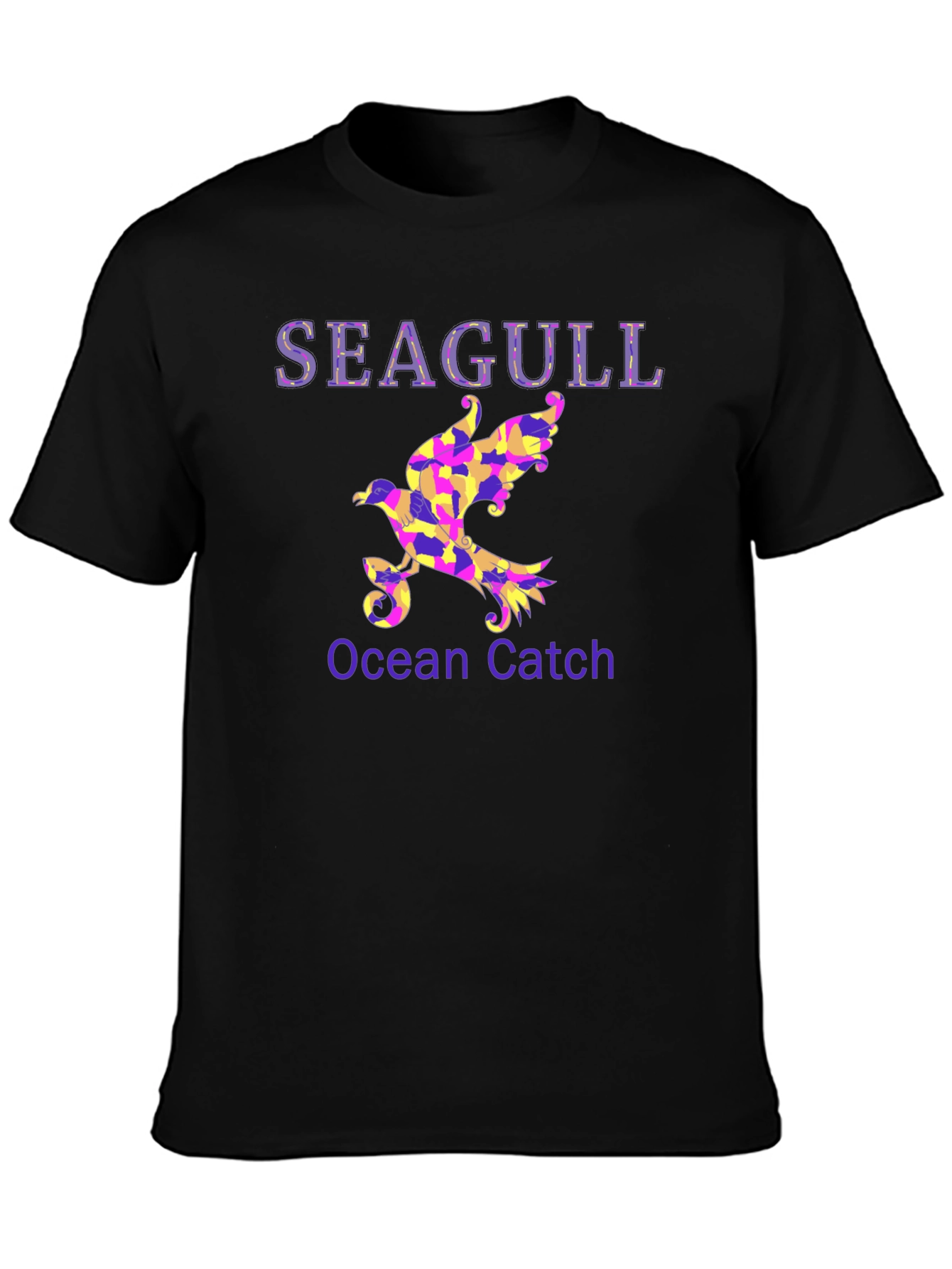 Seagull Ocean Catch Graphic T-Shirt