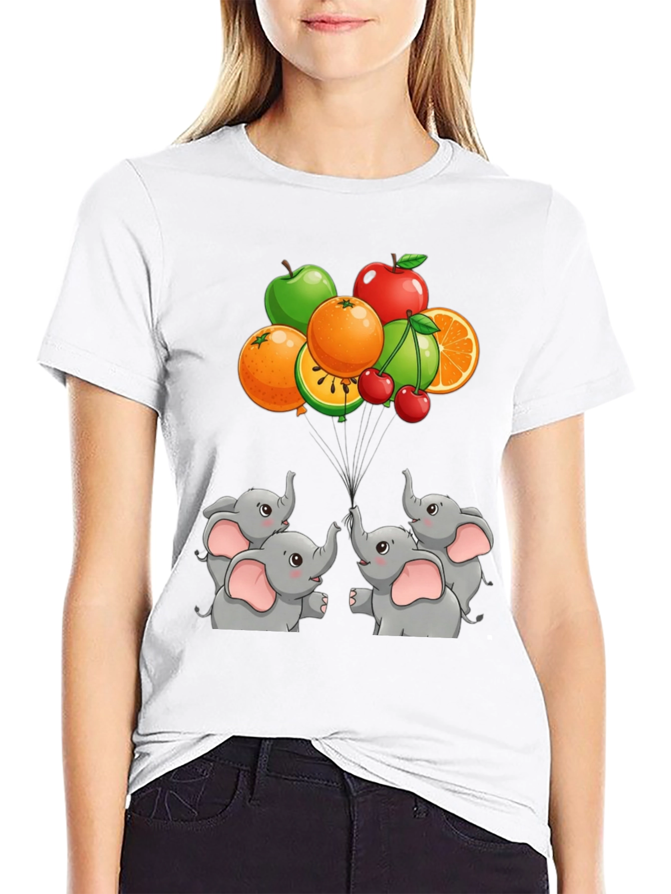 Elephant & Fruit Graphic Tee