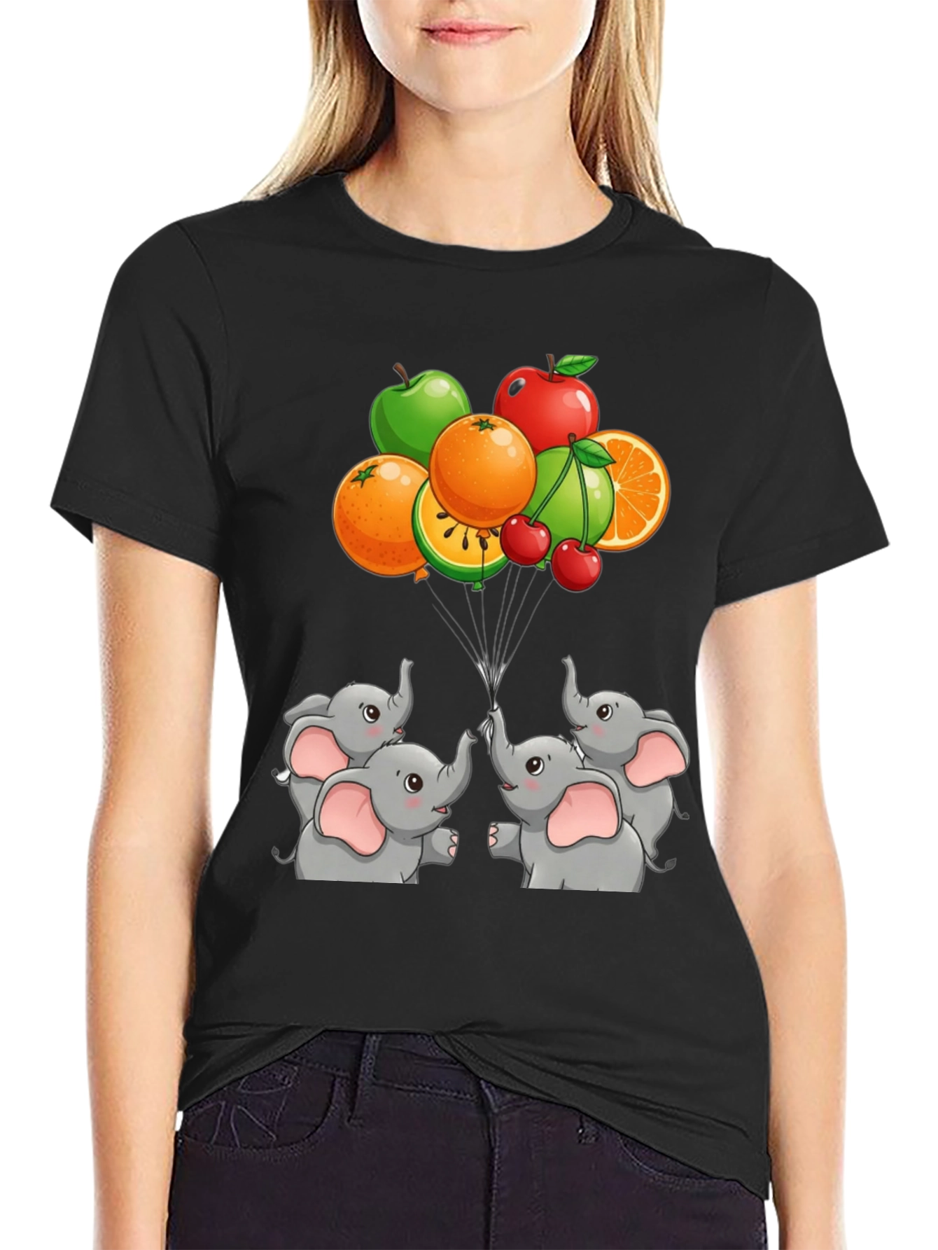 Elephant & Fruit Graphic Tee