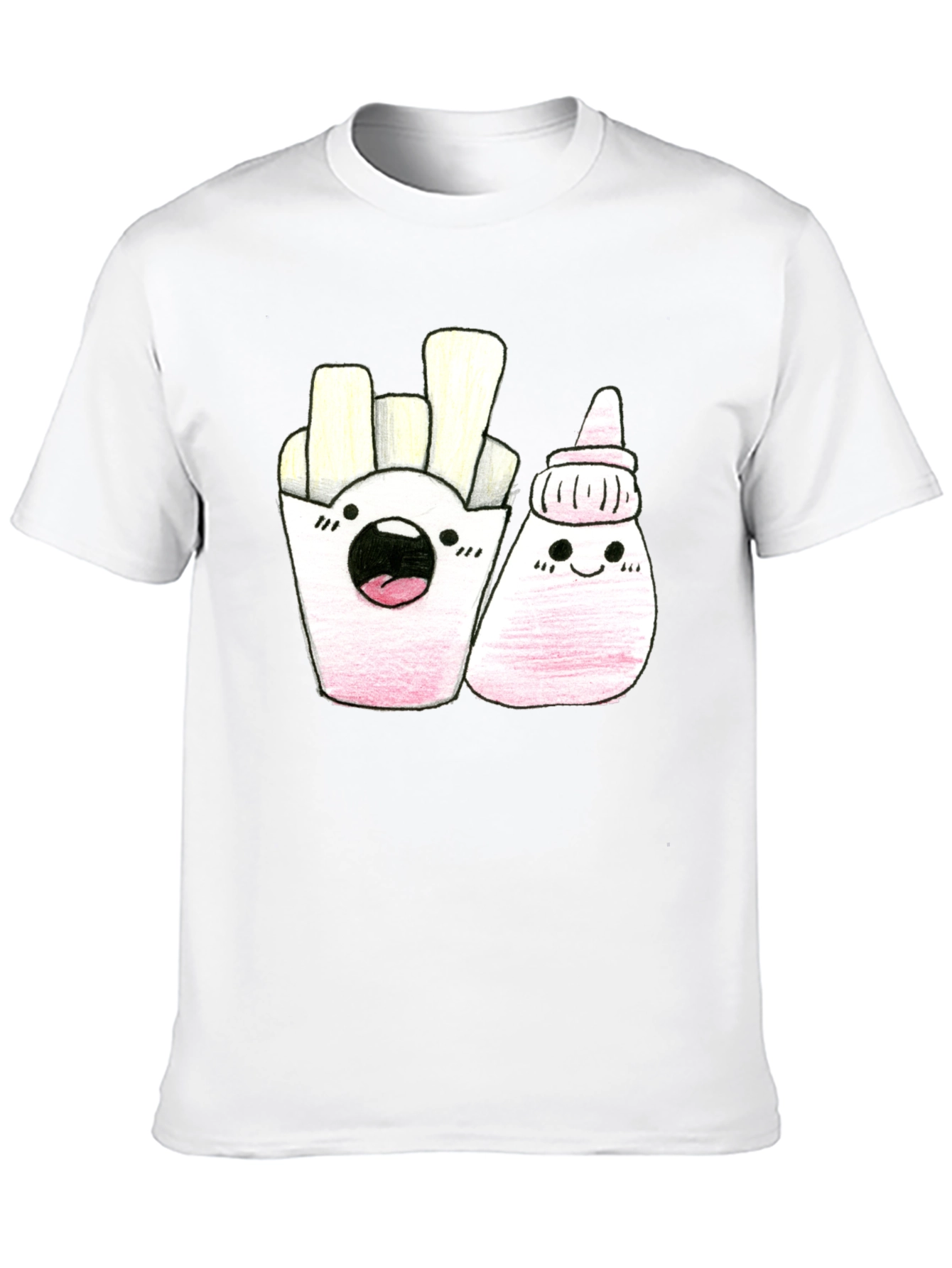 Kawaii Fries & Ketchup Graphic Tee