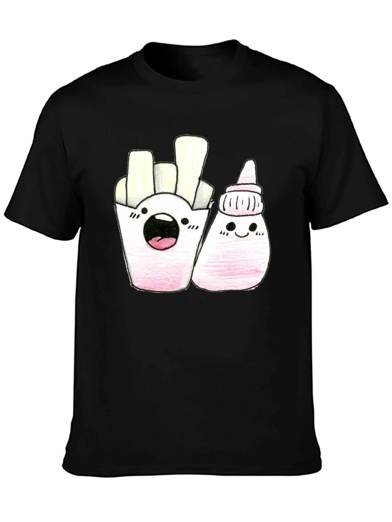 Kawaii Fries & Ketchup Graphic Tee