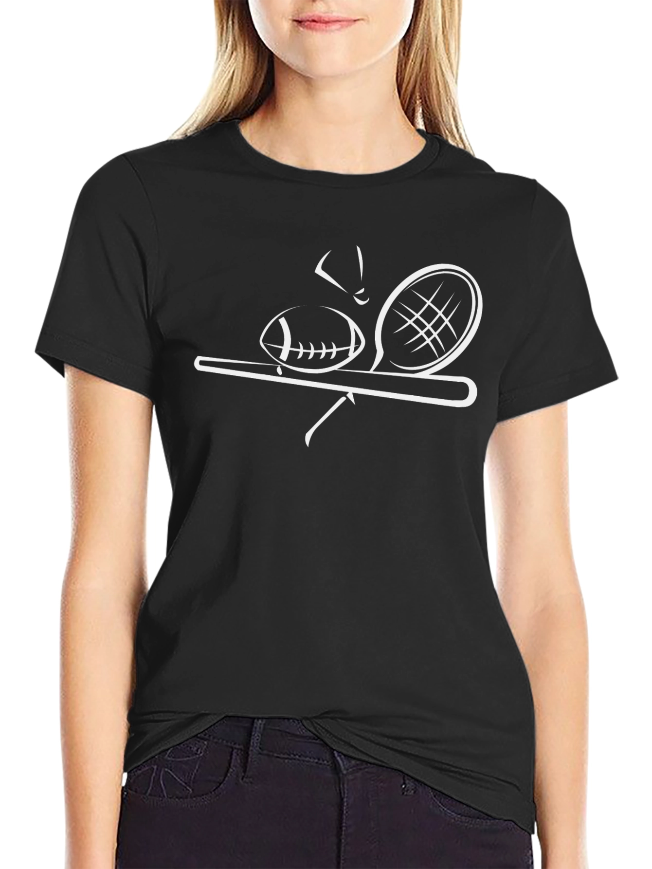 Sports Icon Black T-Shirt
