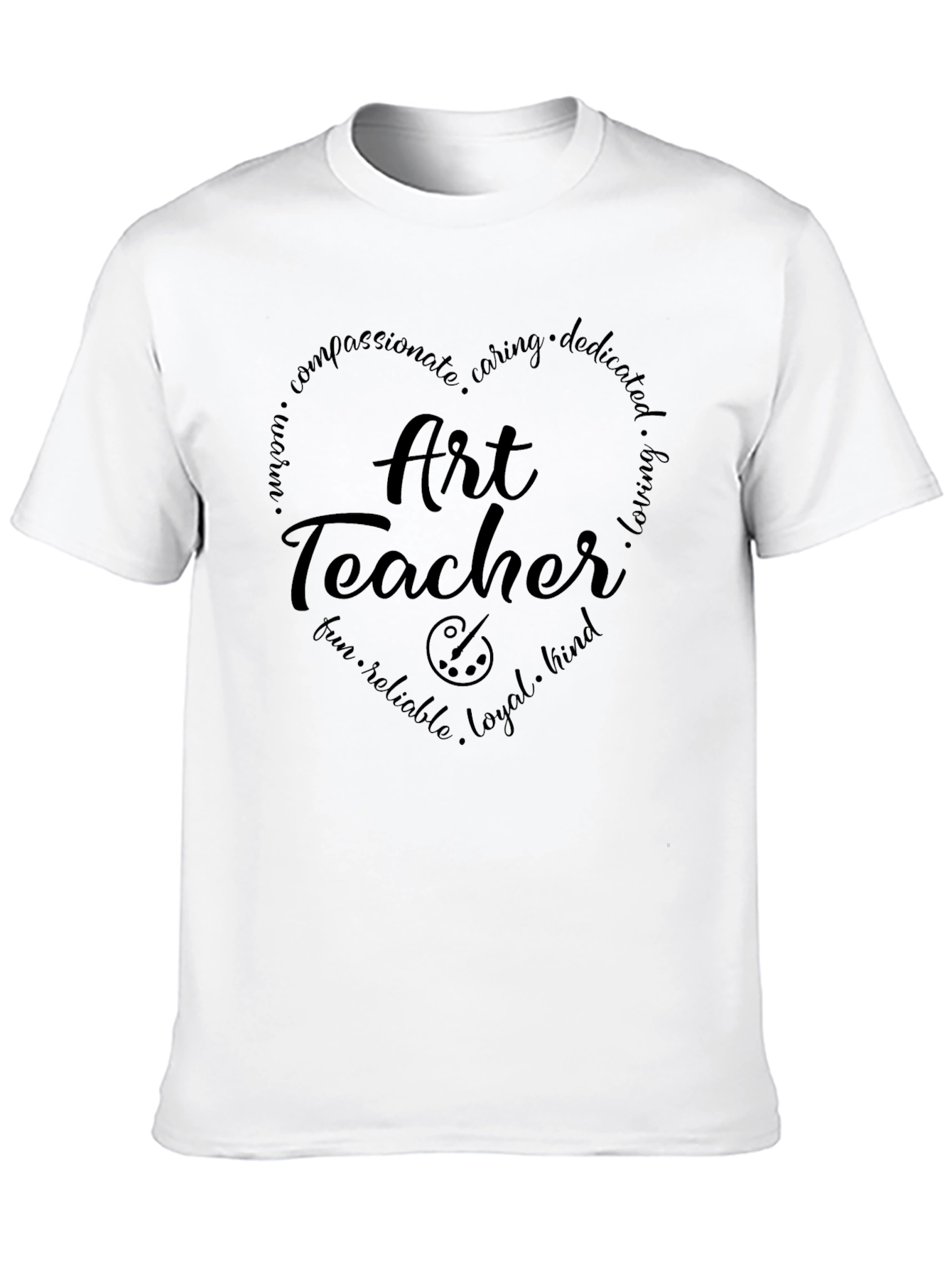 Art Teacher Heart Graphic Tee