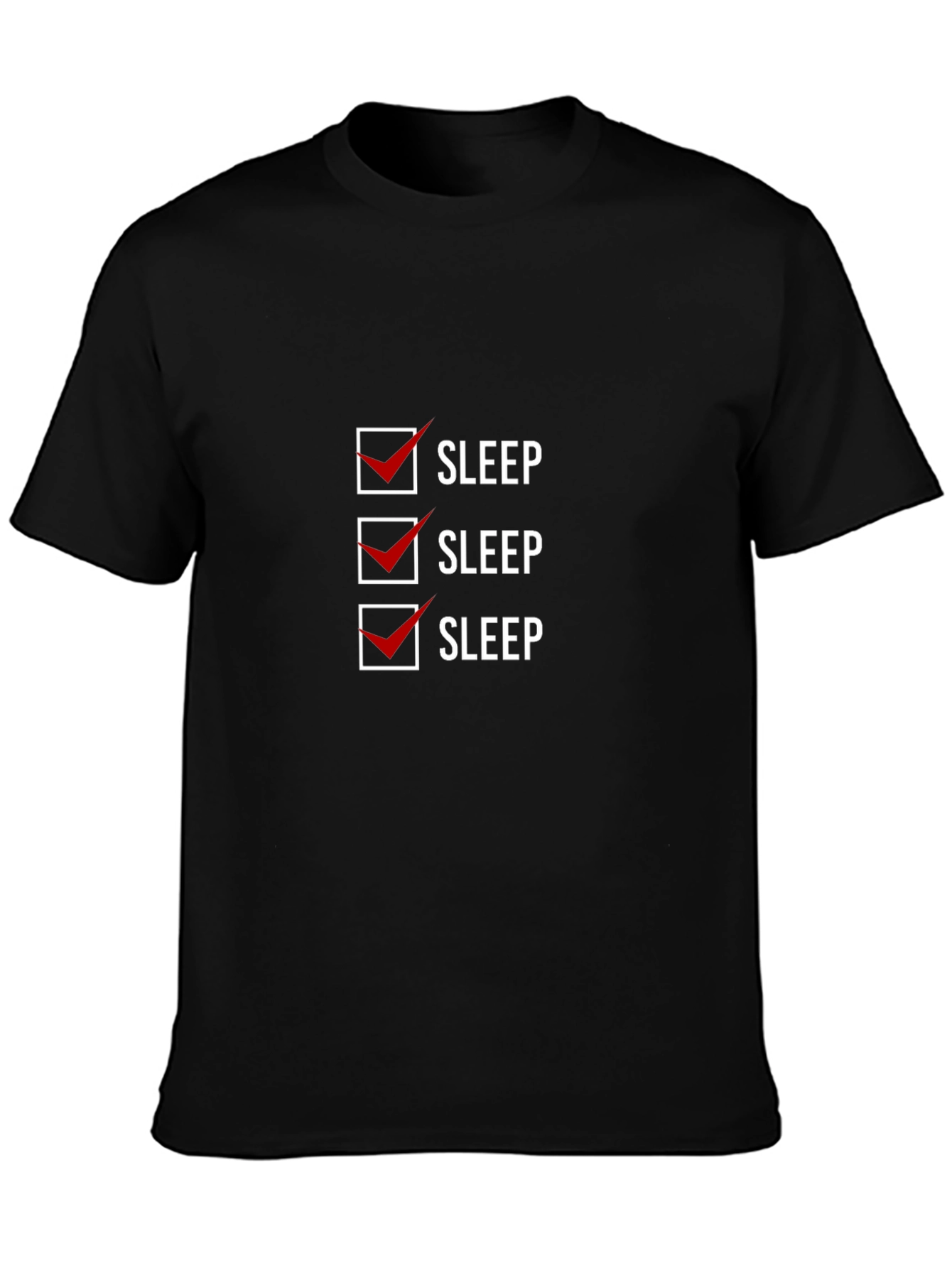 Sleep Checkbox Graphic Tee - Soft Cotton Blend