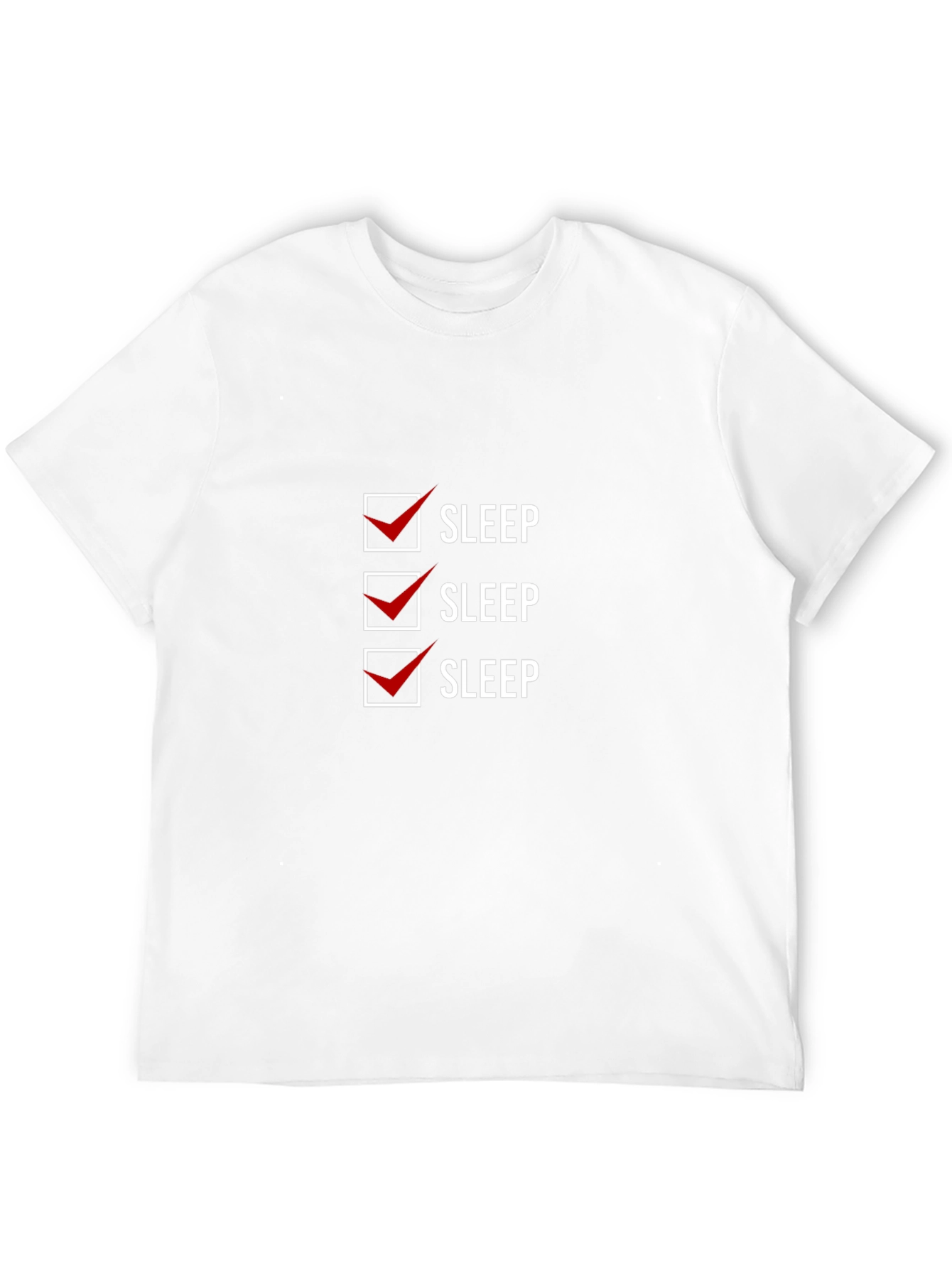 Sleep Checkbox Graphic Tee - Soft Cotton Blend