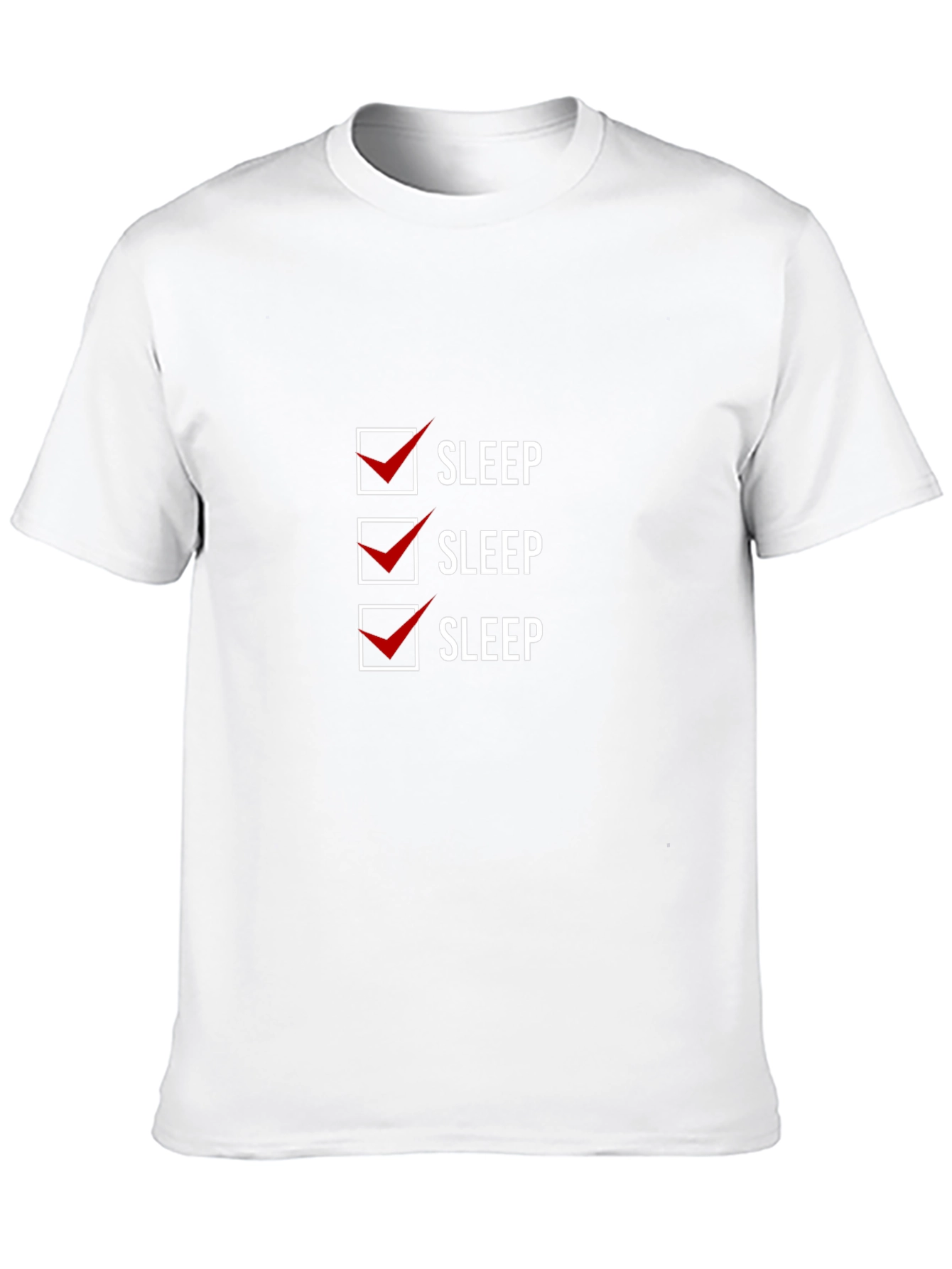 Sleep Checkbox Graphic Tee - Soft Cotton Blend
