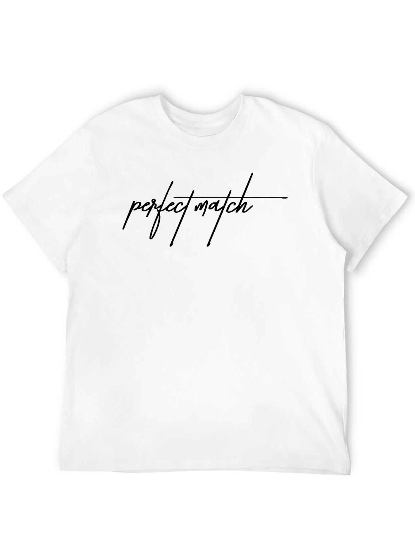 Perfect Match Black Graphic Tee