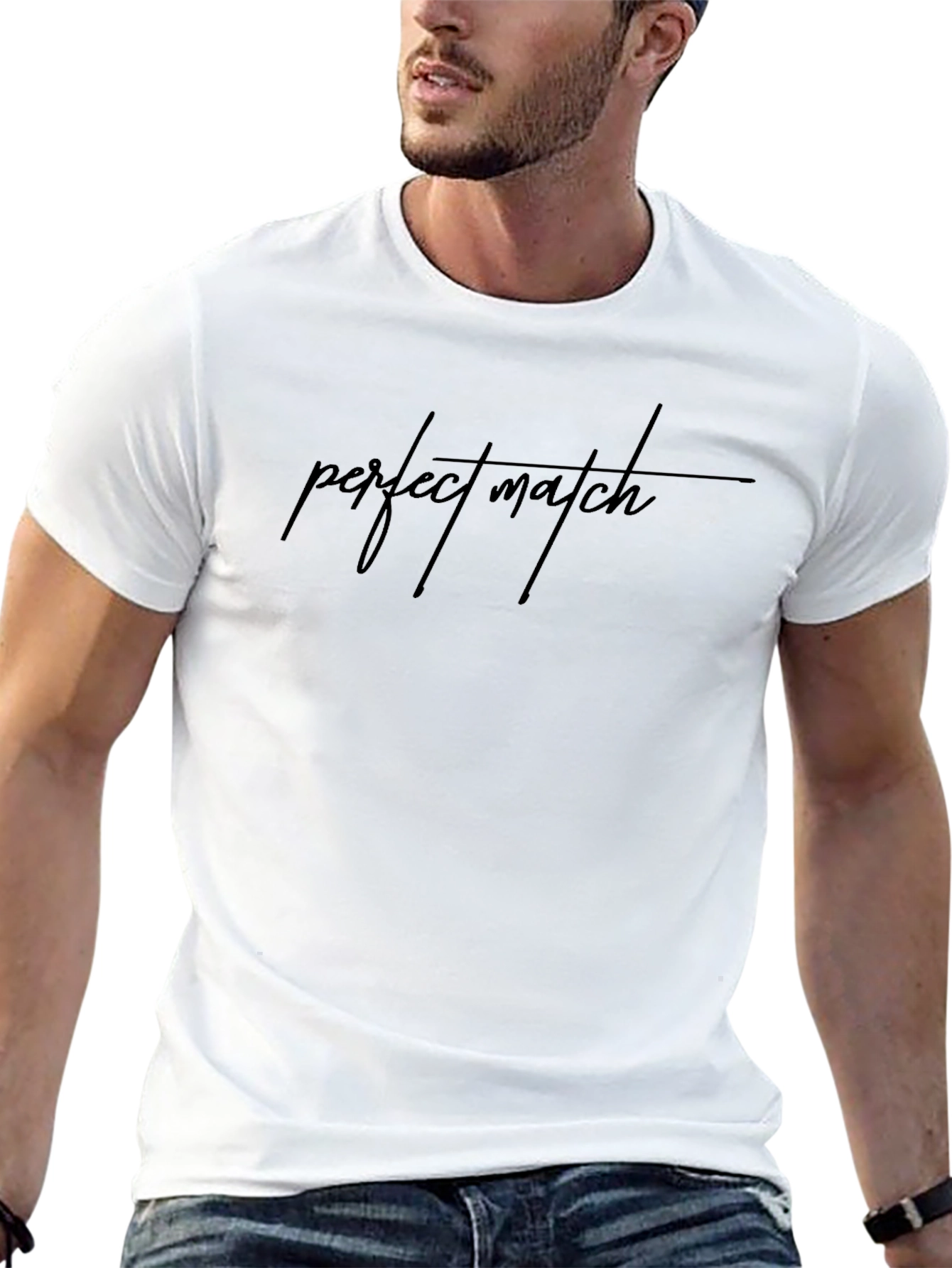 Perfect Match Black Graphic Tee