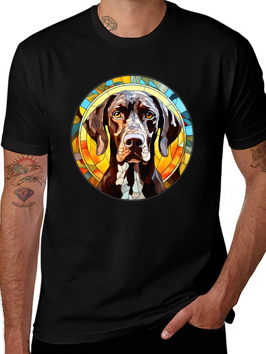 Dog Breed Stained Glass T-Shirt - Unique Design