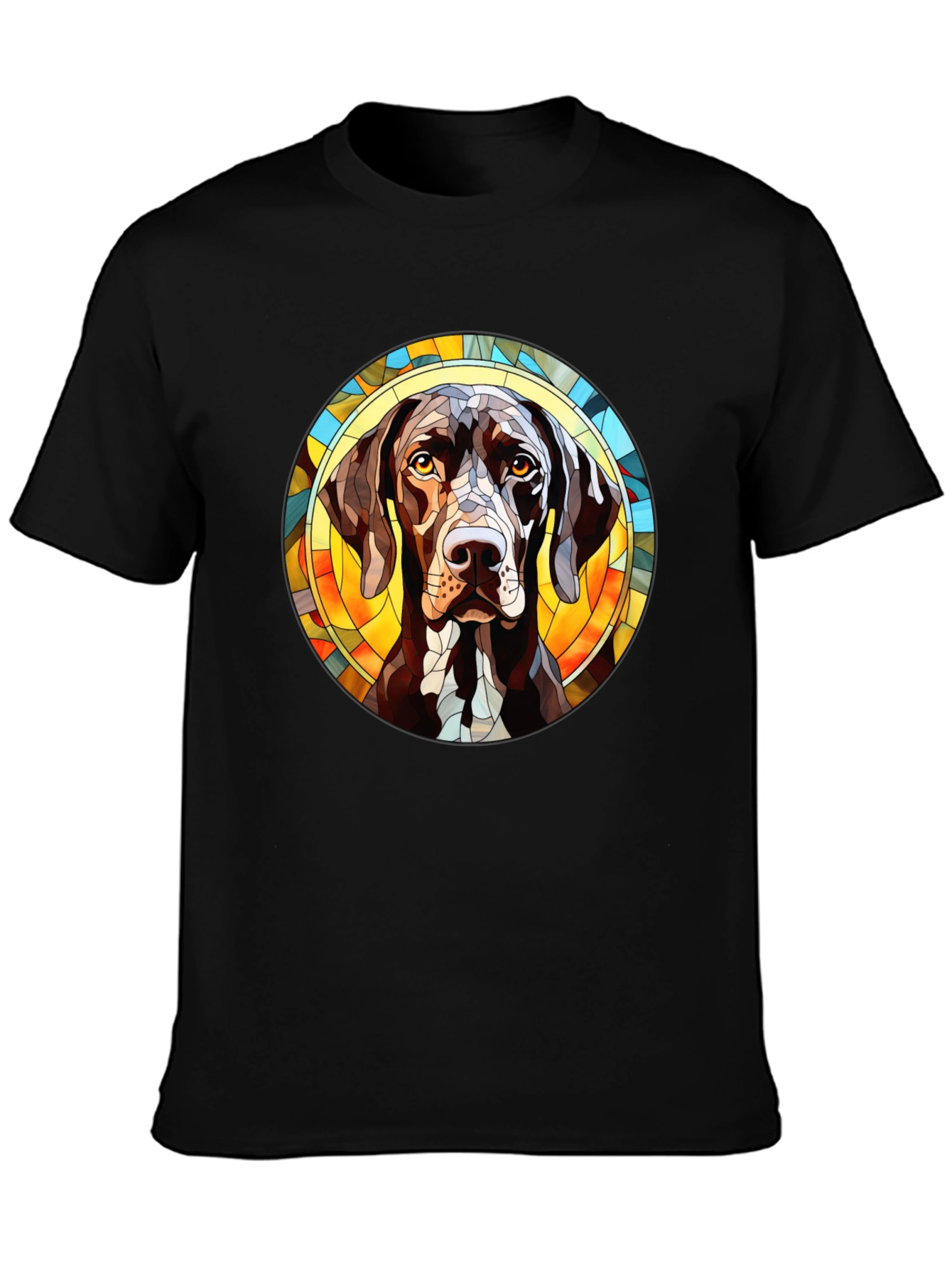 Dog Breed Stained Glass T-Shirt - Unique Design