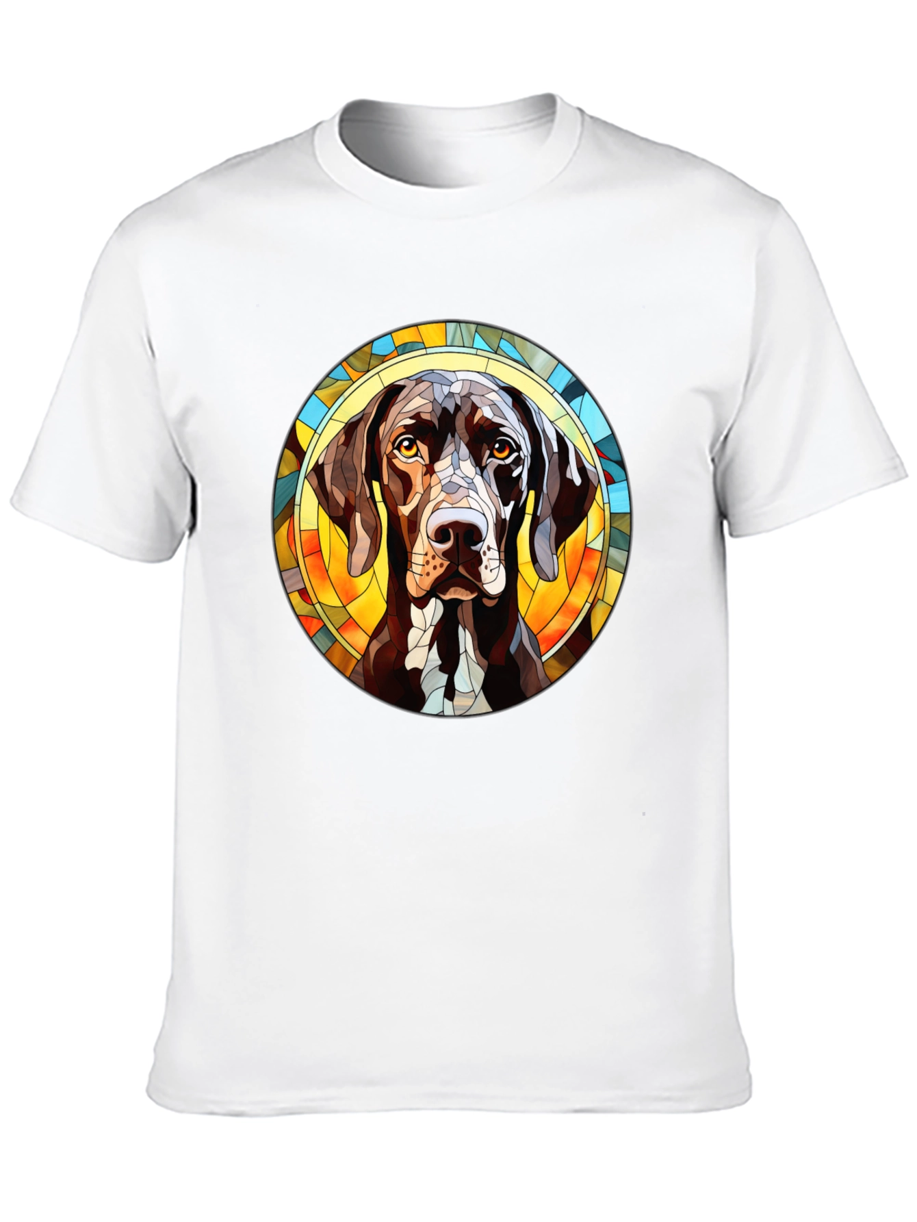 Dog Breed Stained Glass T-Shirt - Unique Design