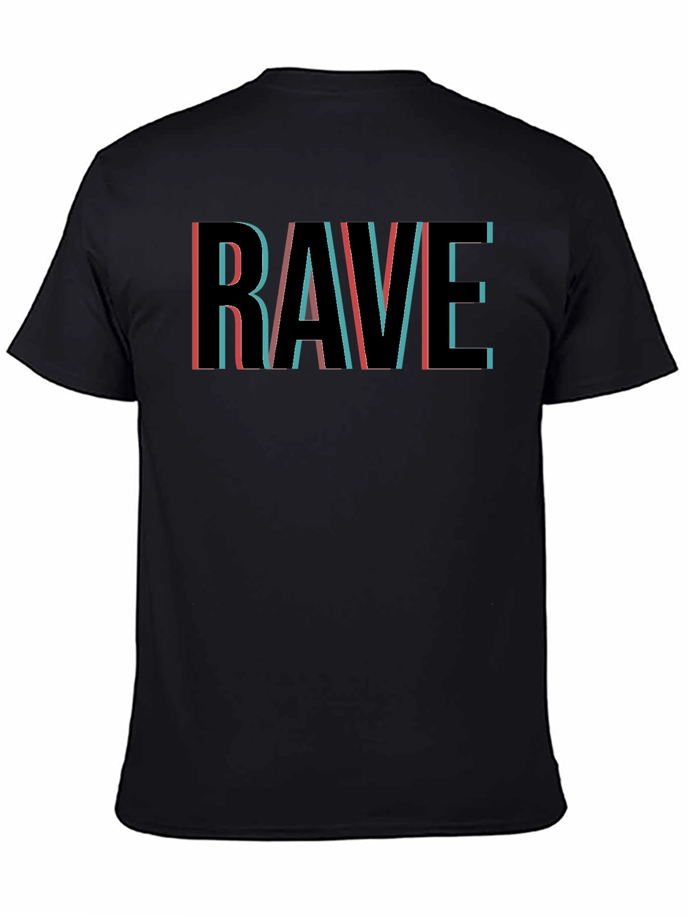 Rave Glitch T-Shirt - Black Graphic Tee