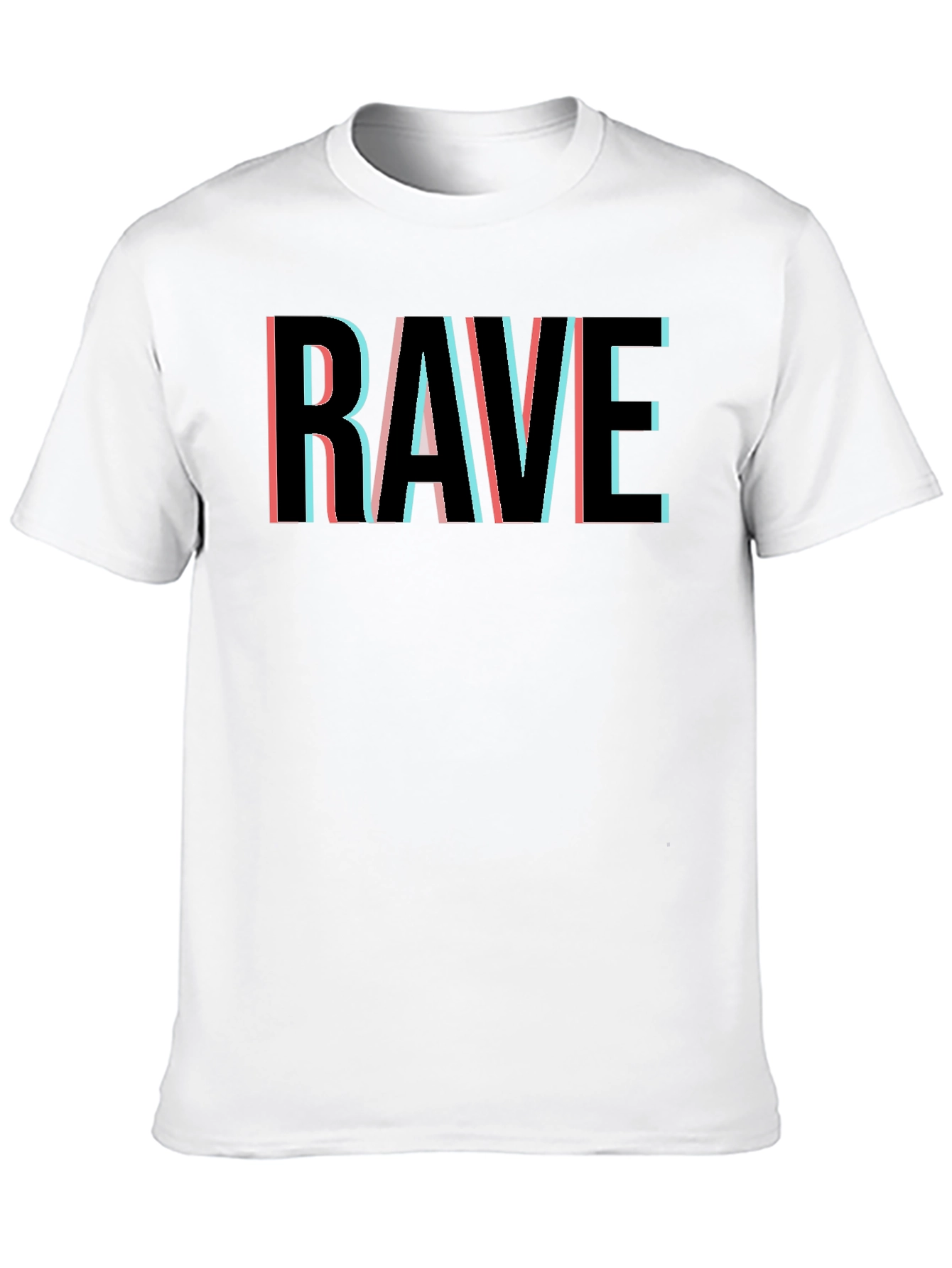 Rave Glitch T-Shirt - Black Graphic Tee