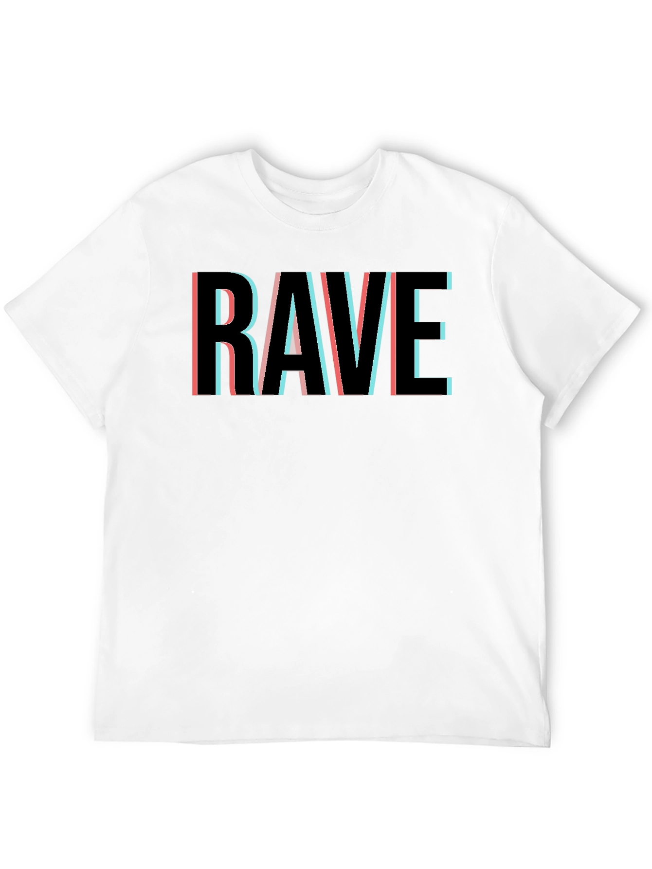 Rave Glitch T-Shirt - Black Graphic Tee