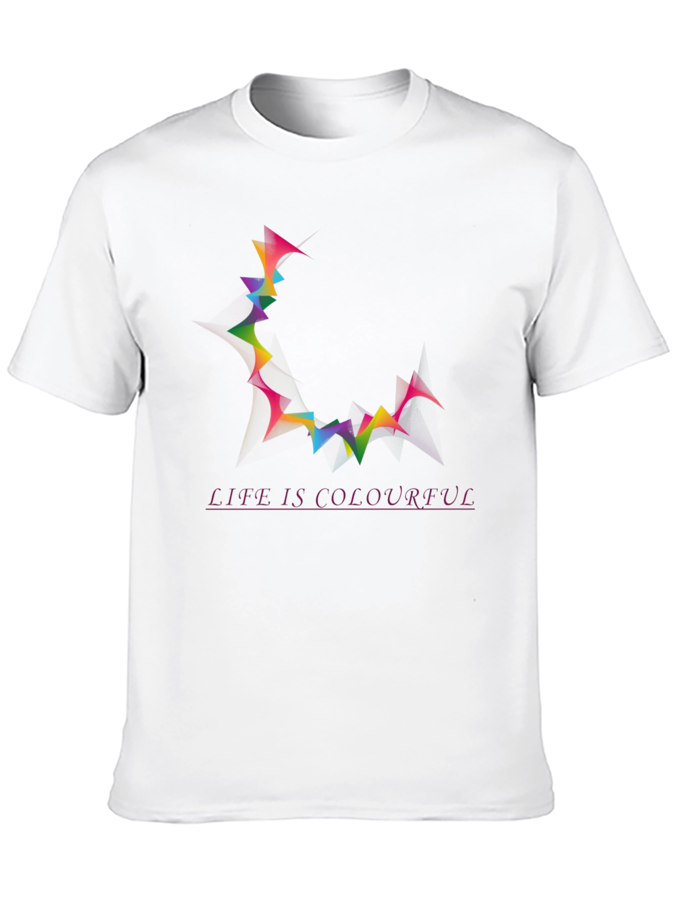 Life is Colourful Mens Black Graphic Tee