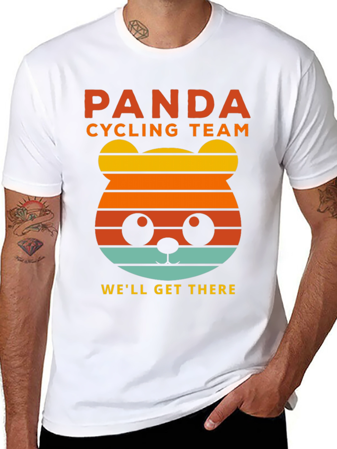 Panda Cycling Team Graphic Tee