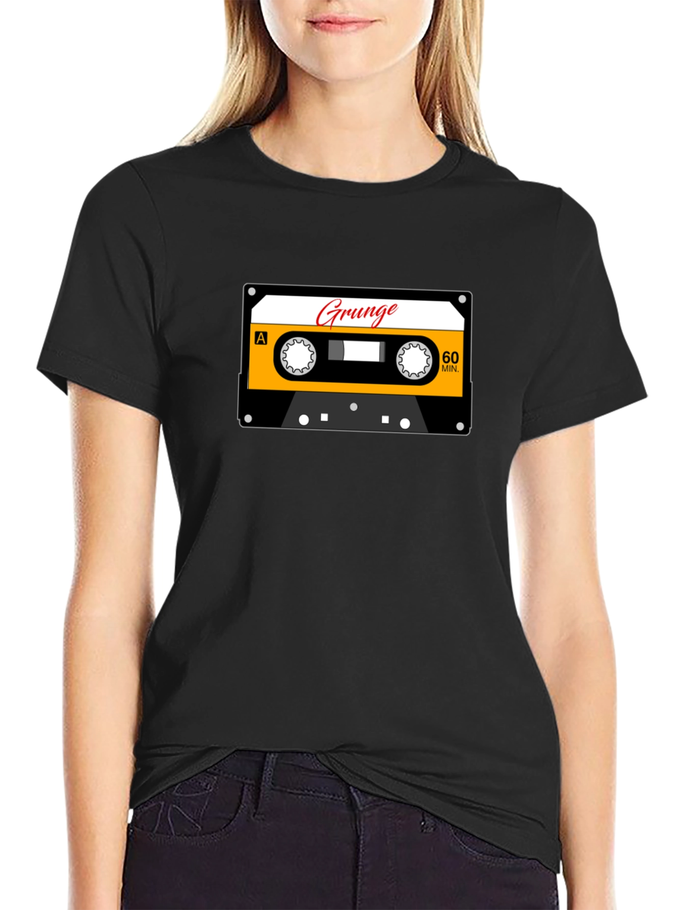 Grunge Cassette Tape Graphic T-Shirt