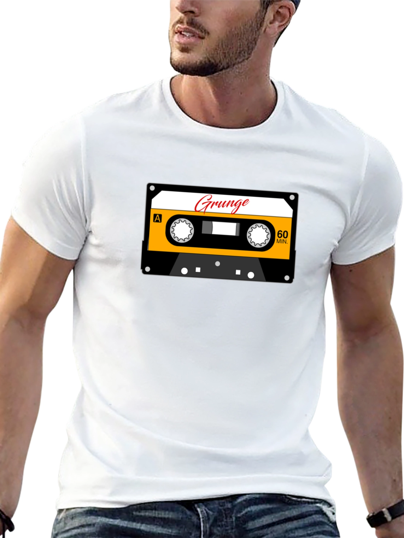 Grunge Cassette Tape Graphic T-Shirt