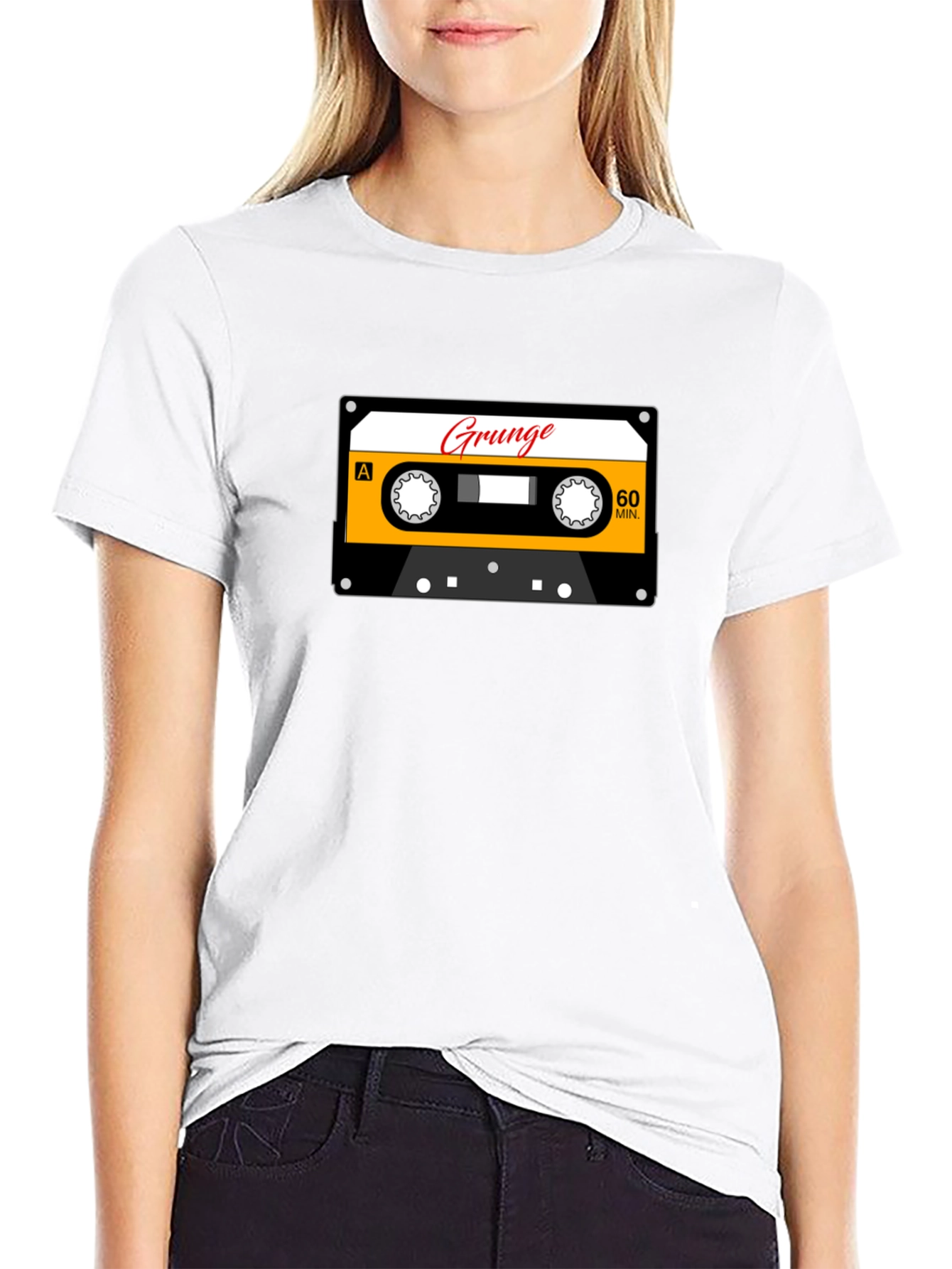 Grunge Cassette Tape Graphic T-Shirt
