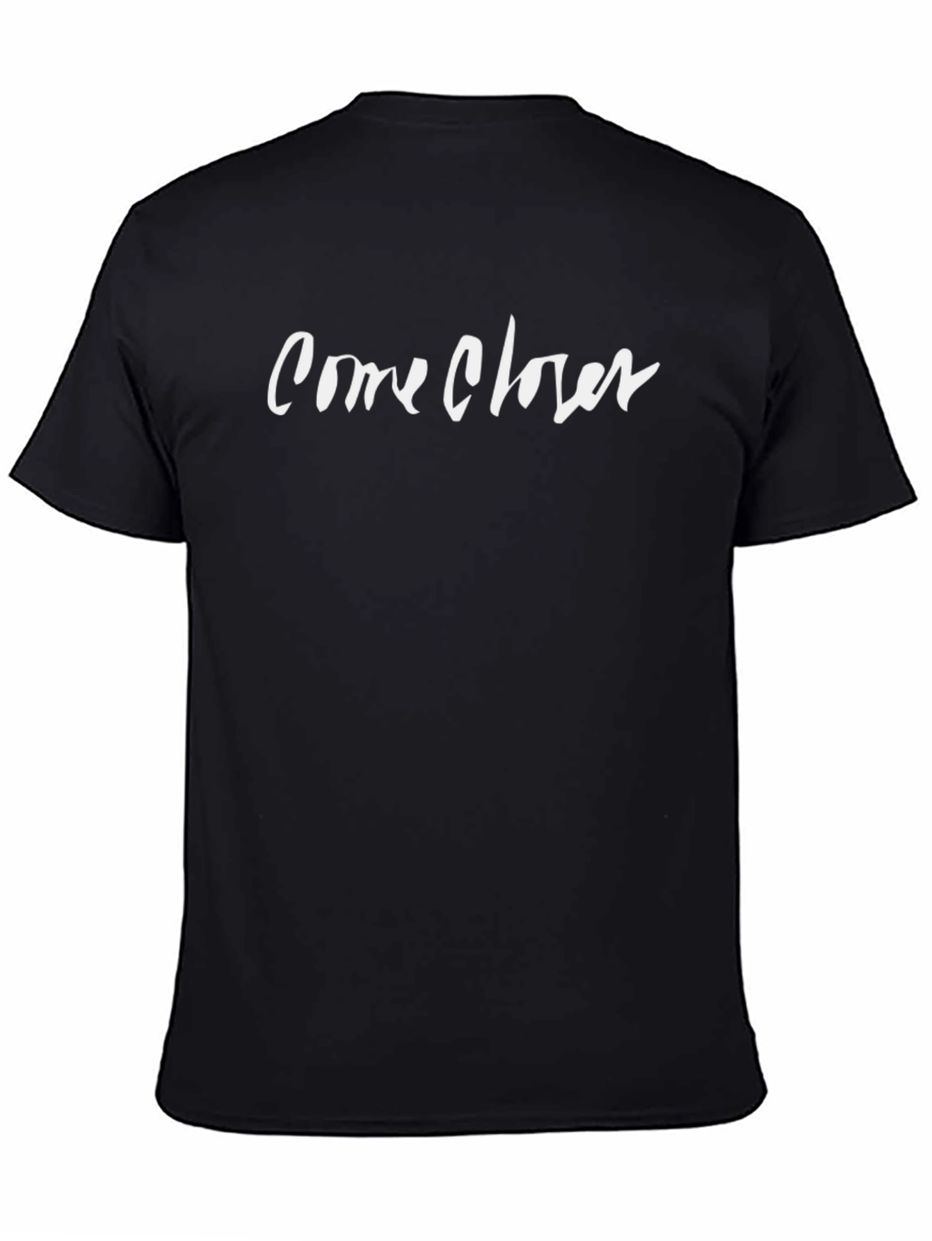 Come Closer Graphic Tee - Stylish Black T-Shirt