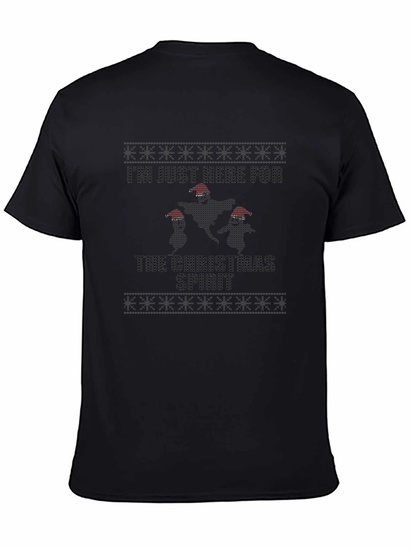 Christmas Spirit Black T-Shirt