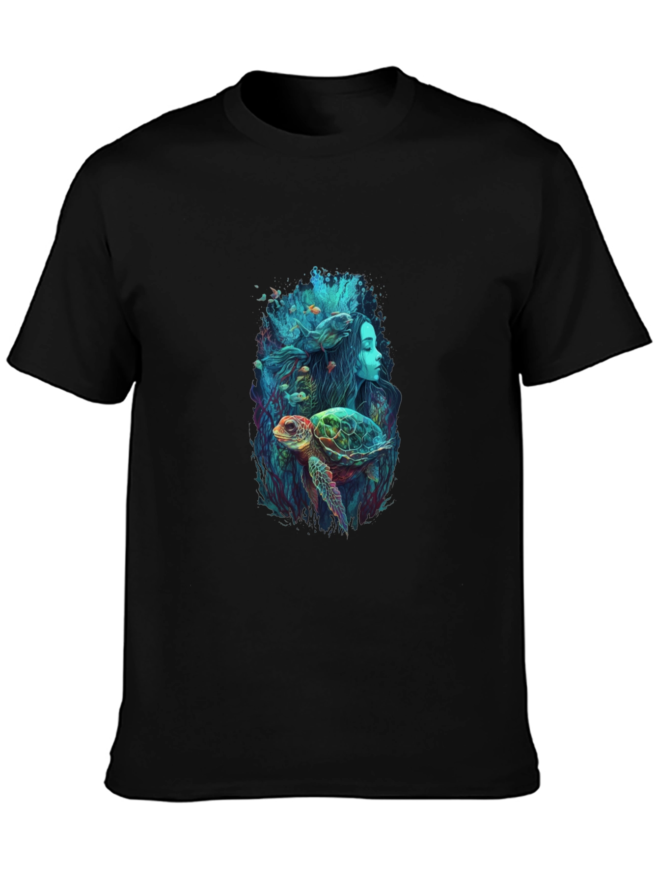 Ocean Dream T-Shirt - Turtle Mermaid Design