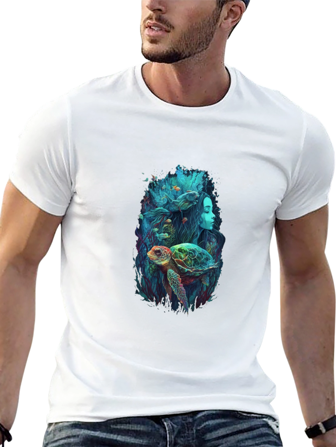 Ocean Dream T-Shirt - Turtle Mermaid Design