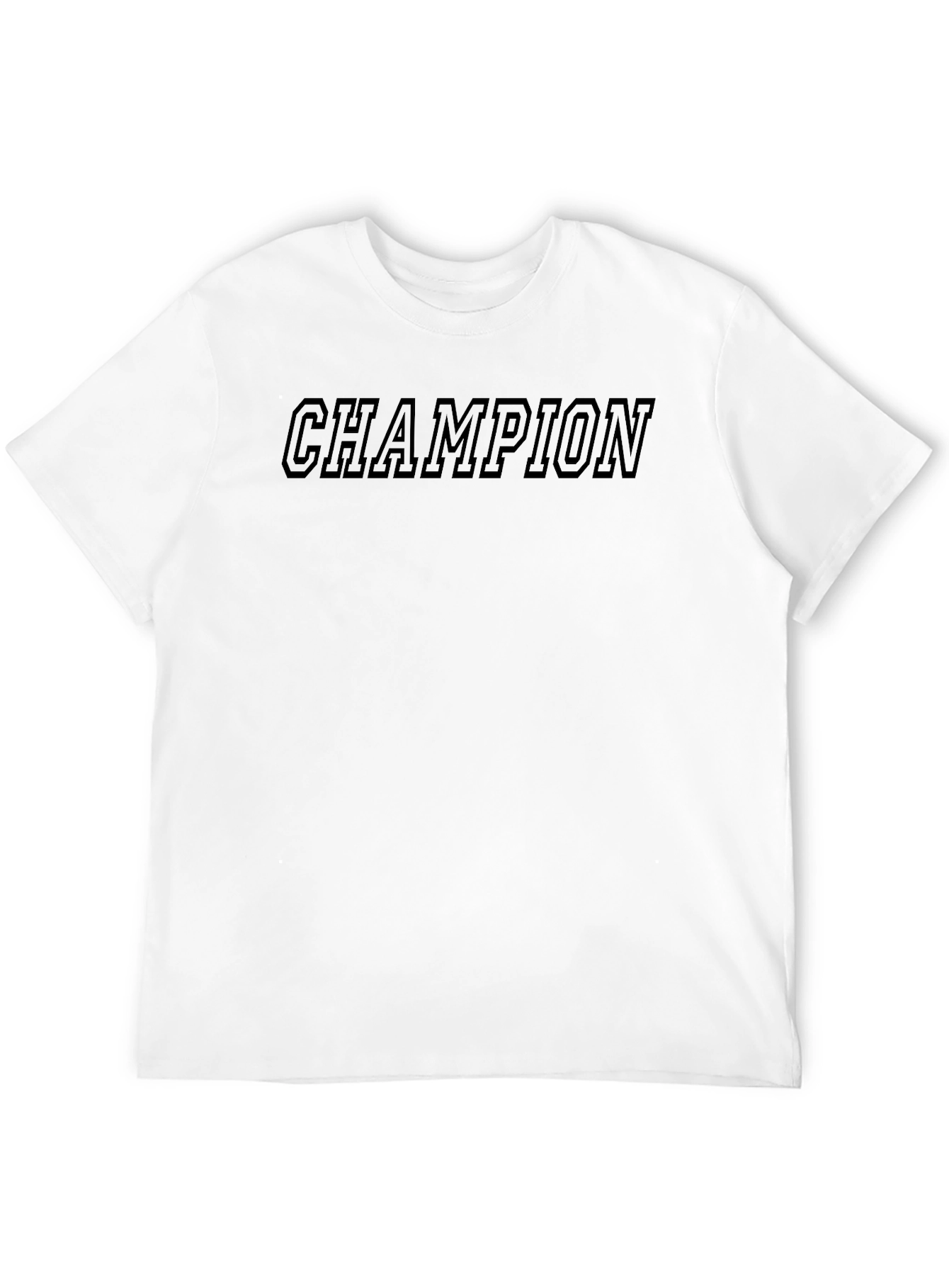 Mens Black Champion Graphic Tee